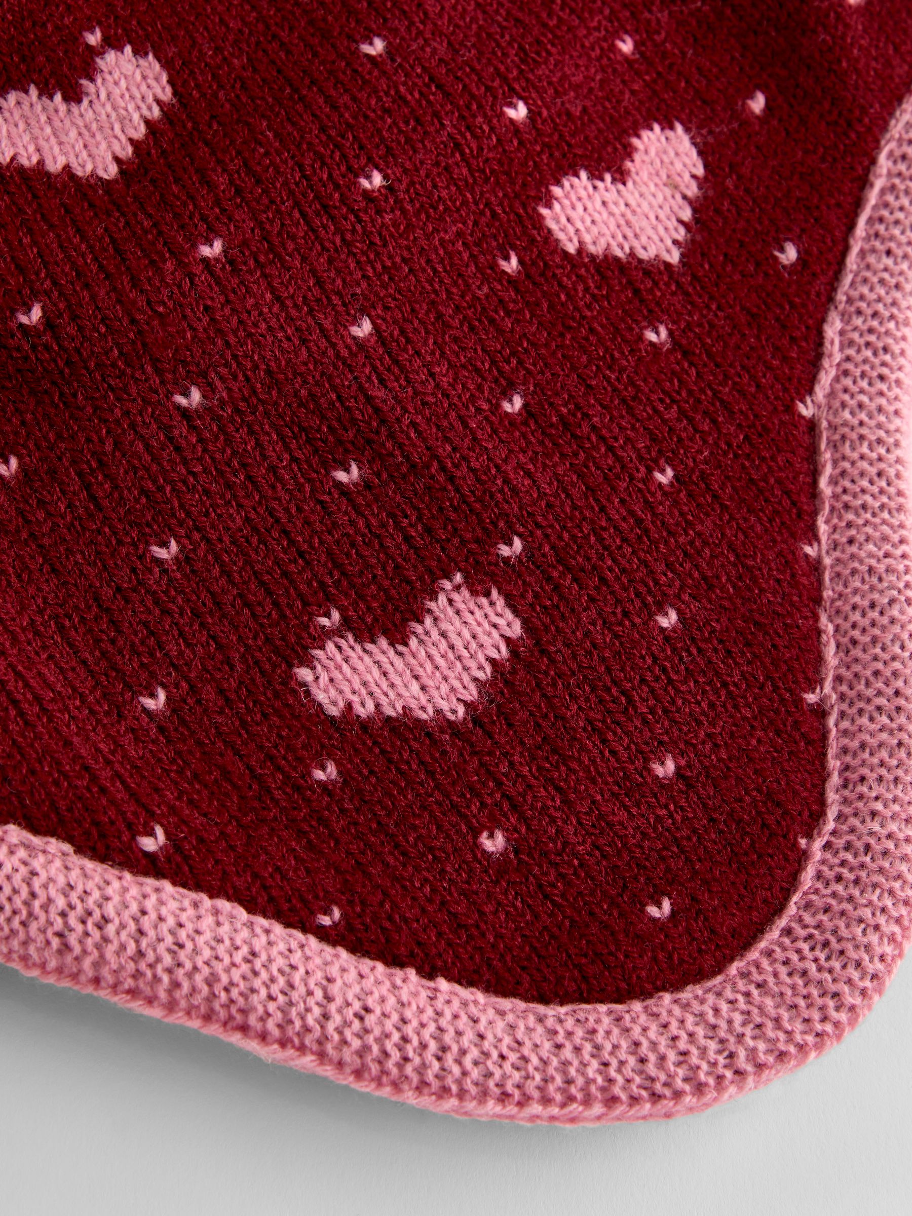 Berry Heart Pom Pom Knitted Hat - Image 4 of 4