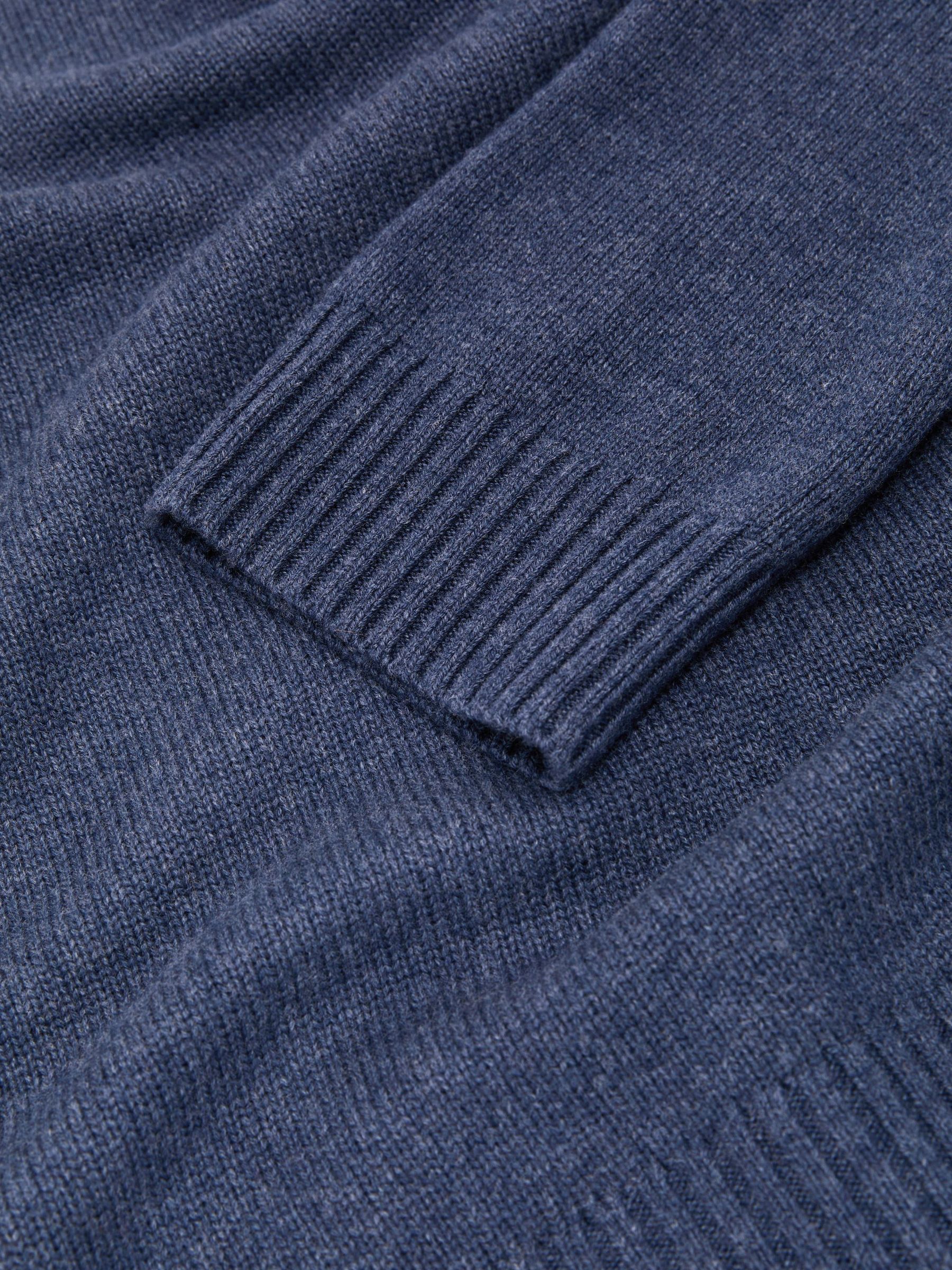 Wool-Cashmere Roll-Neck Jumper in Blue - Image 7 de 7