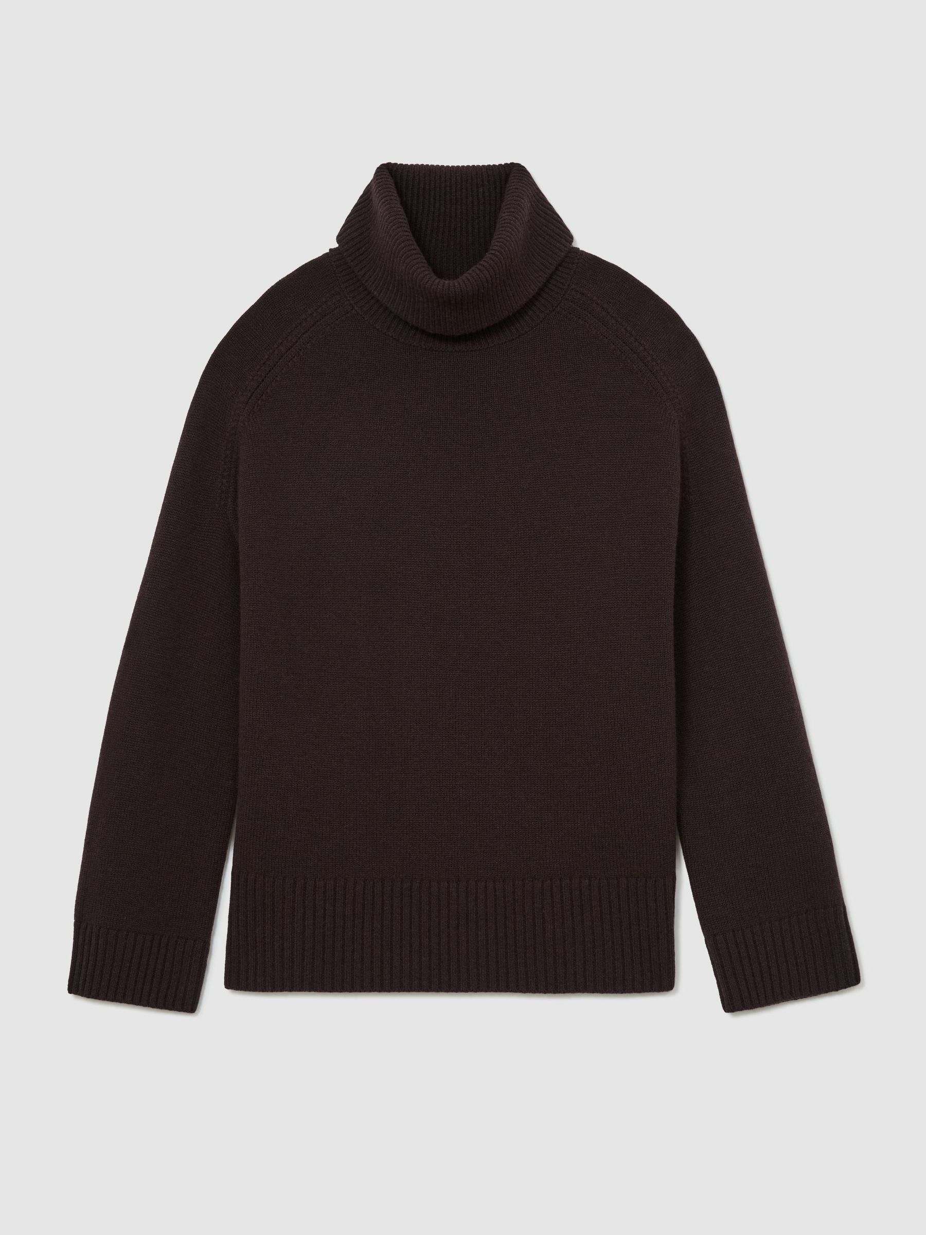 Wool-Cashmere Roll-Neck Jumper in Plum Purple - Image 2 of 6