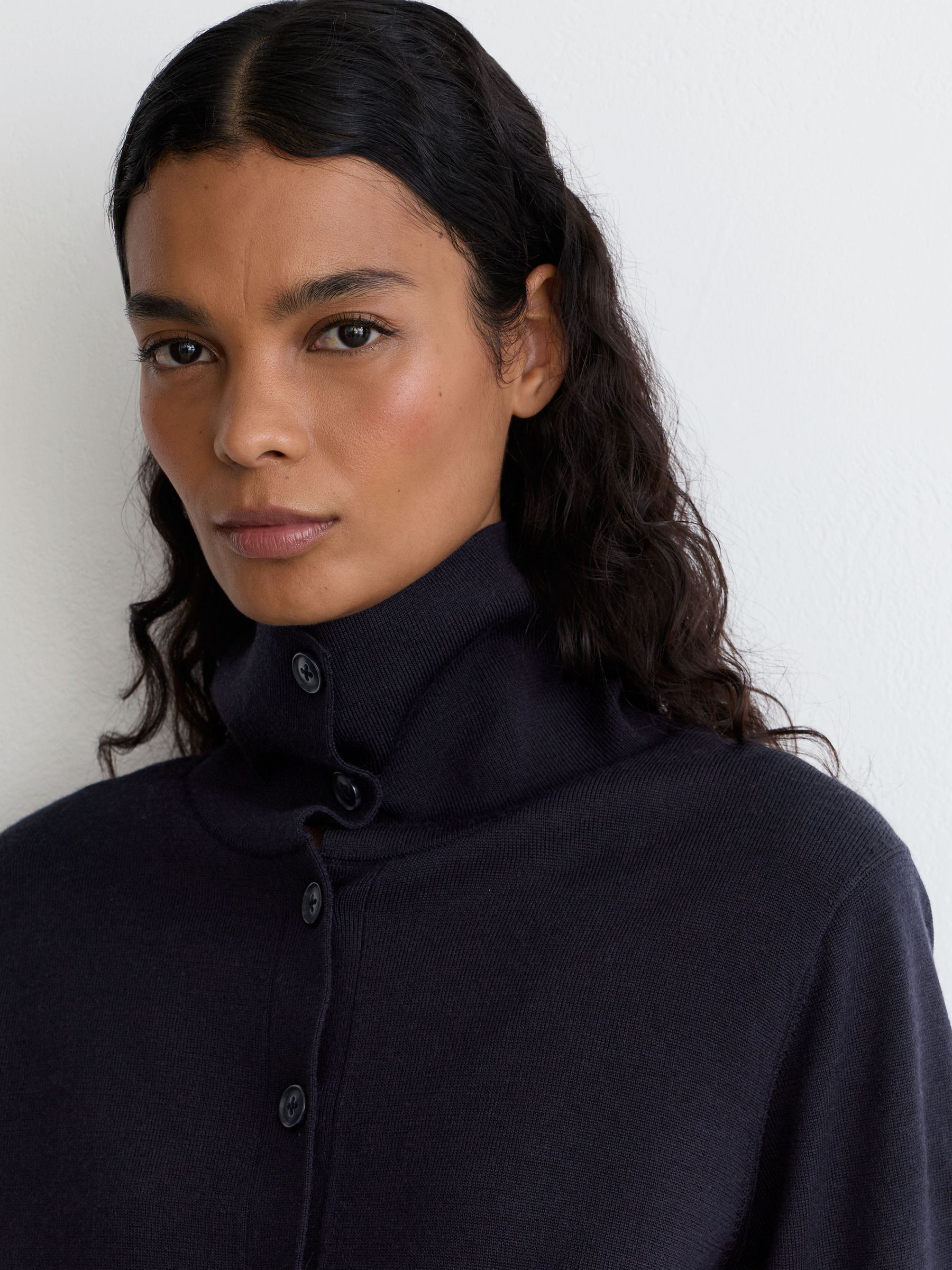 Cardigan in Navy - Image 4 of 8
