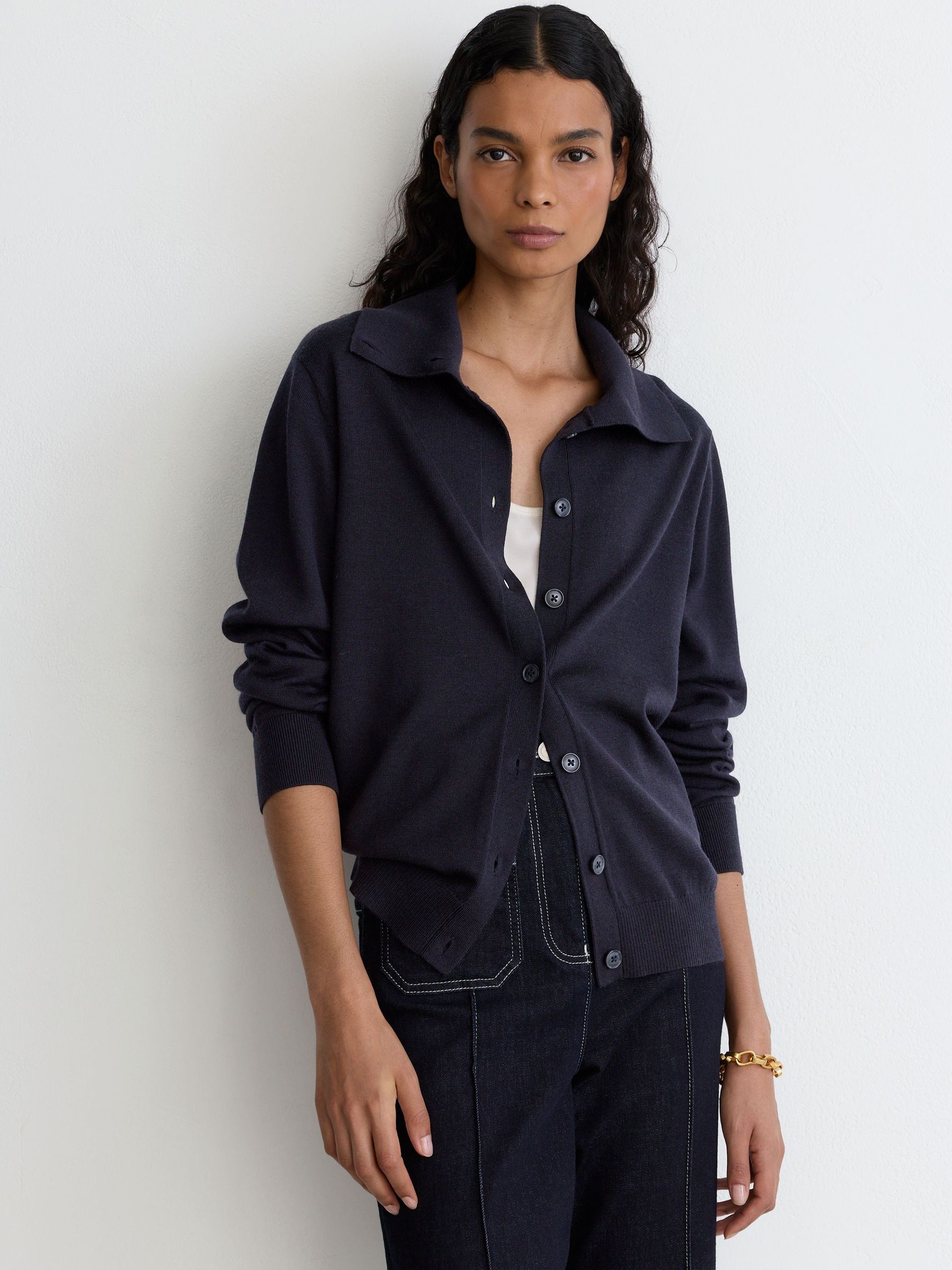 Cardigan in Navy - Image 5 of 8