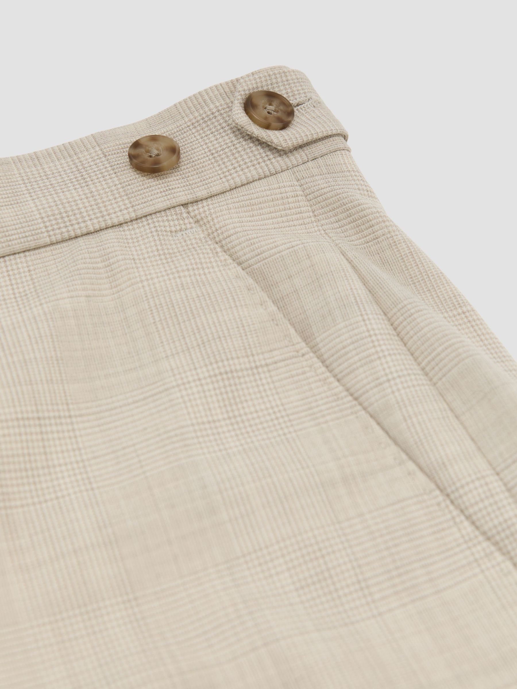 Wool Pin-Check Classic-Fit Suit Trousers in Oatmeal - Image 6 of 6