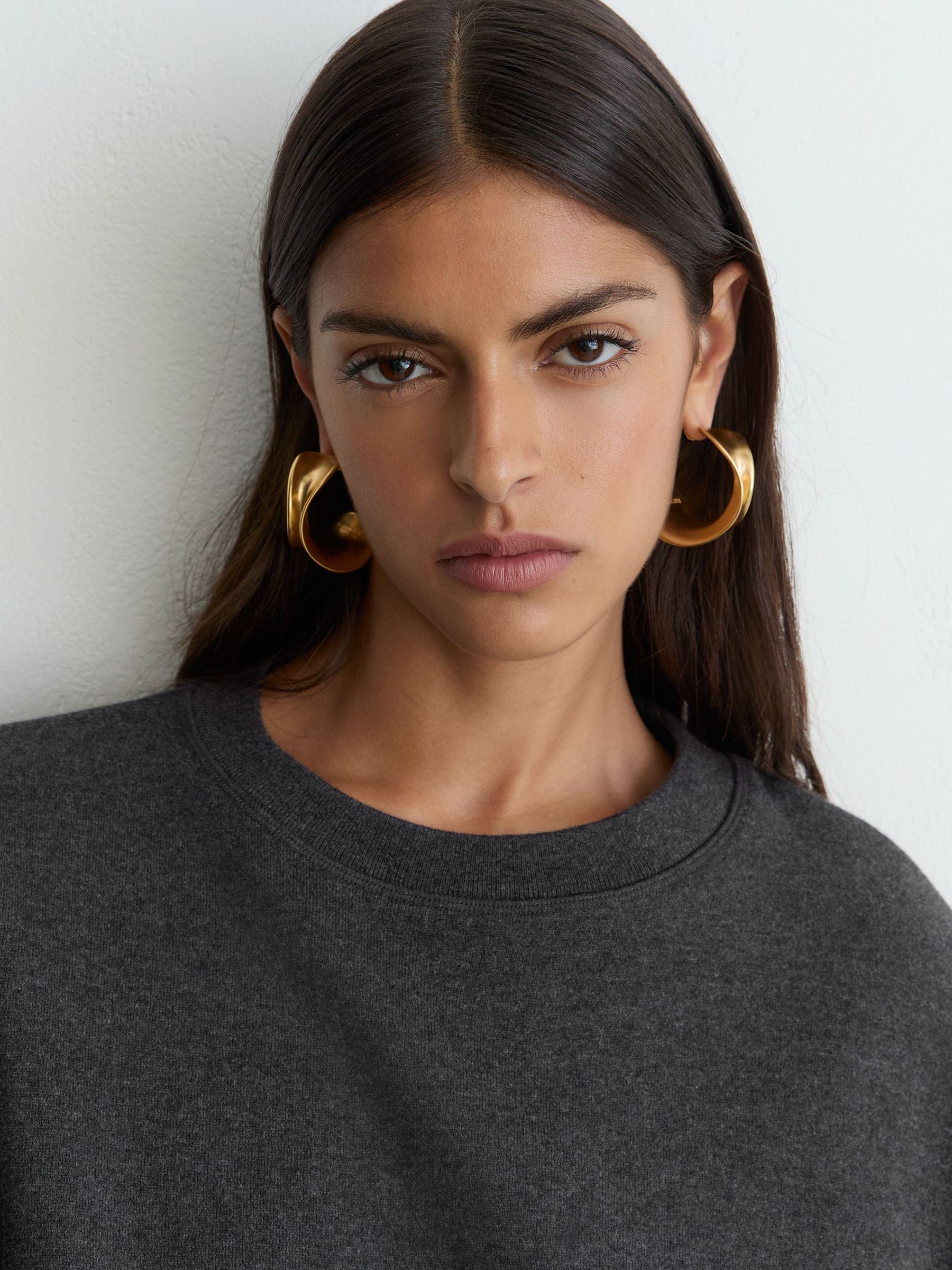 Sweat Tops in Charcoal Grey Marl - Image 4 of 7