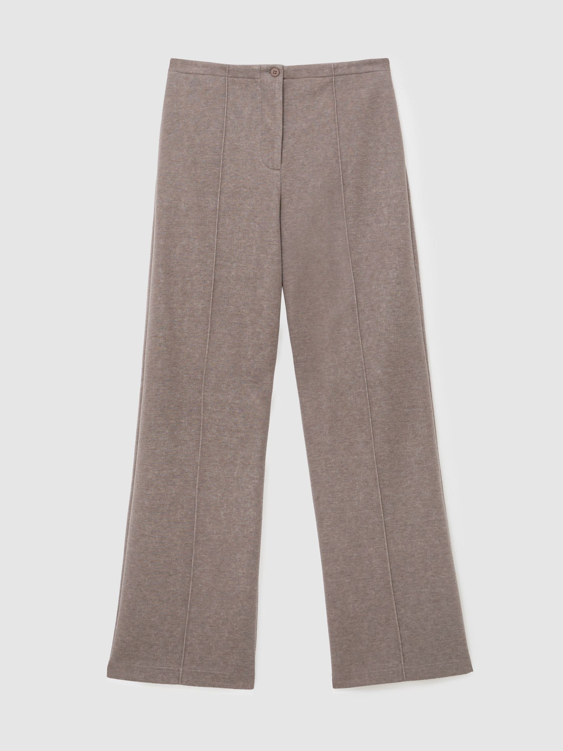 Petite Lyocell-Wool Wide-Leg Joggers in Fawn Brown - Image 2 of 8