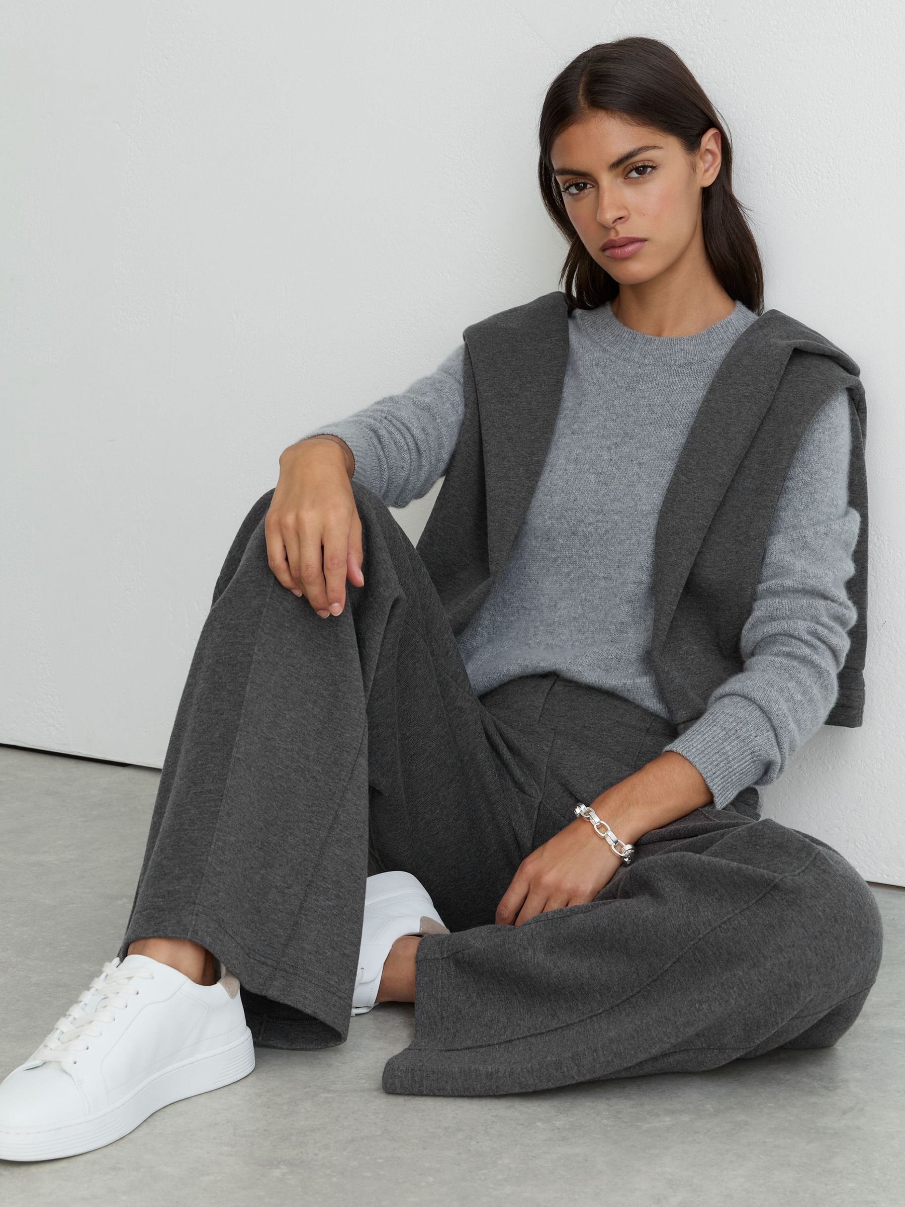Petite Joggers in Charcoal Grey Marl - Image 4 of 7