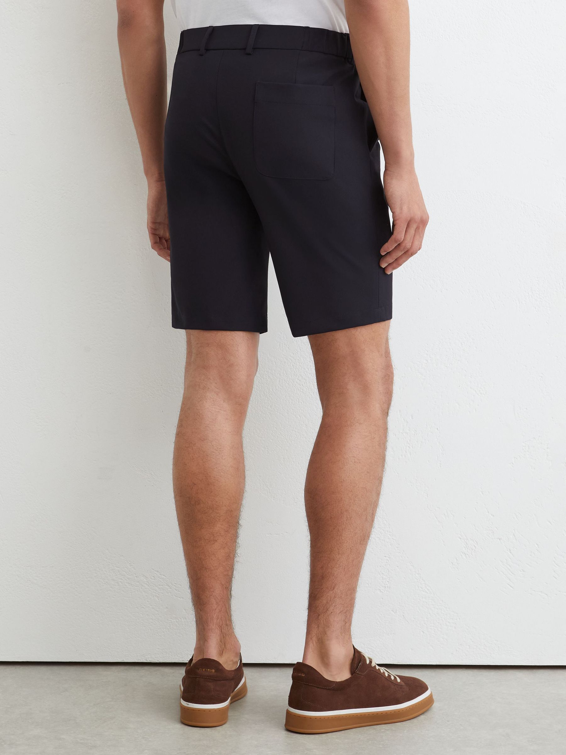 Technical Stretch Shorts in Navy - Image 5 of 6
