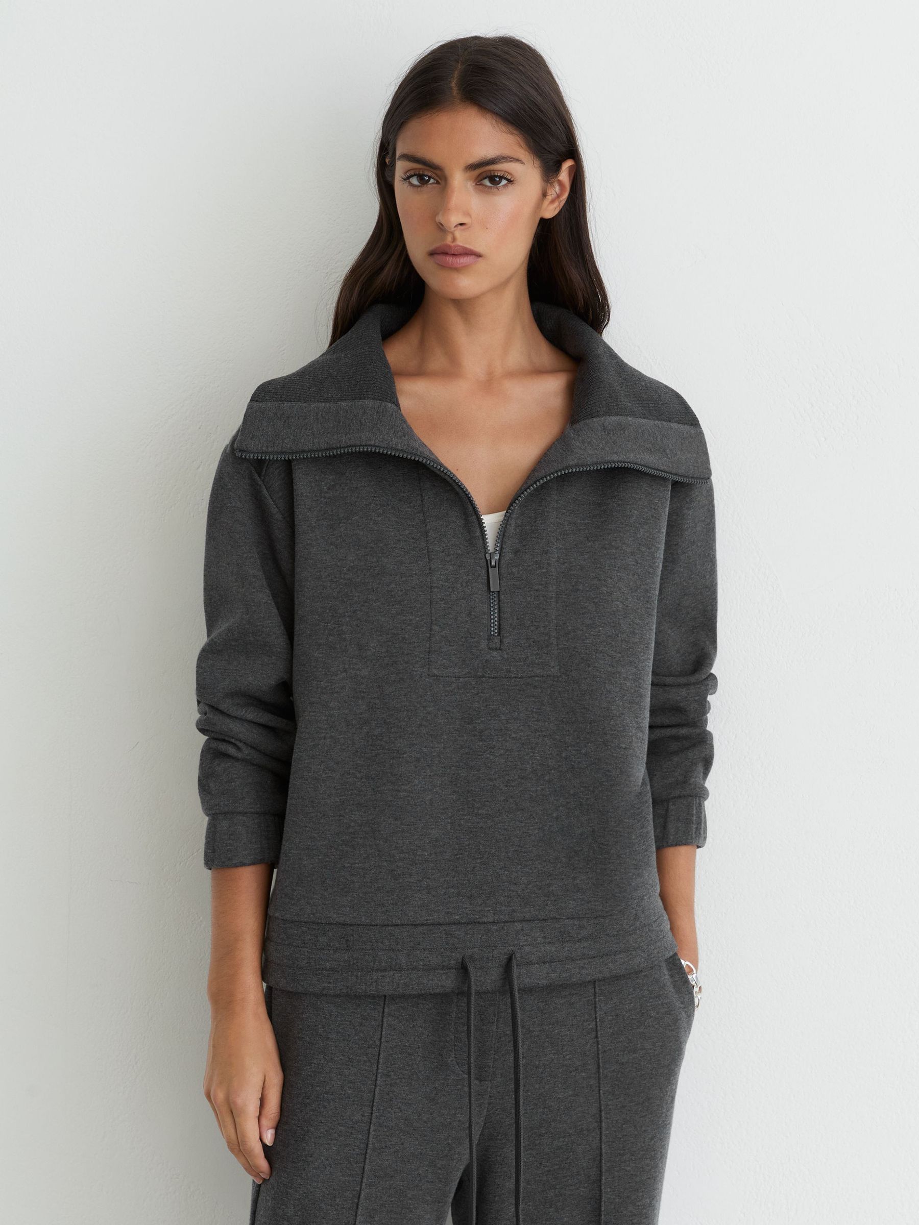 Sweat Top in Charcoal Grey Marl - Bild 4 von 6