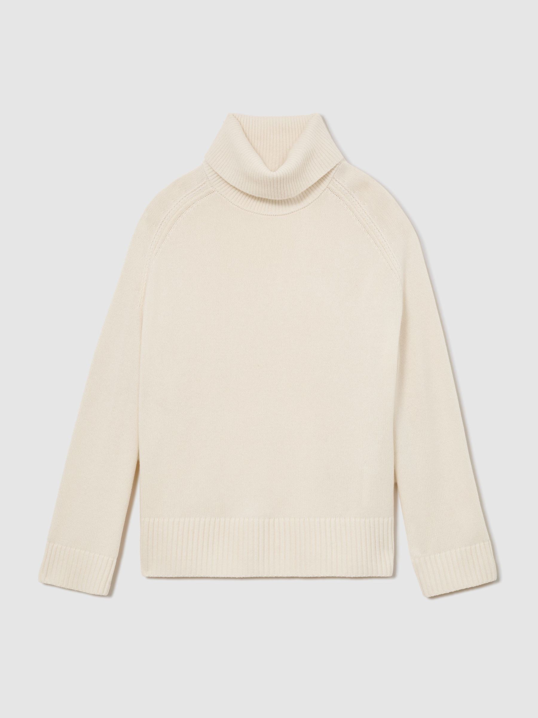 Wool-Cashmere Roll-Neck Jumper in Ivory - Image 2 of 7