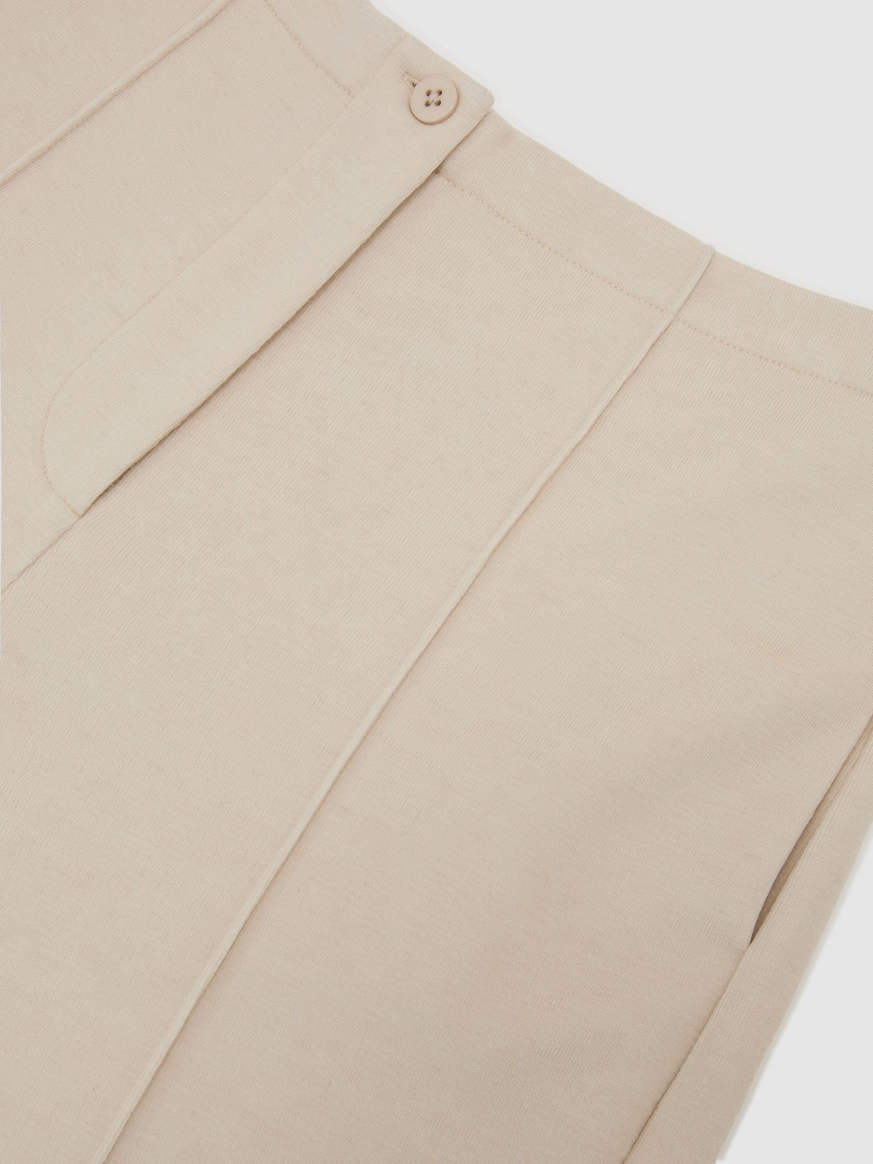 Pantalon de survêtement ample en laine lyocell couleur ivoire - Image 6 de 6