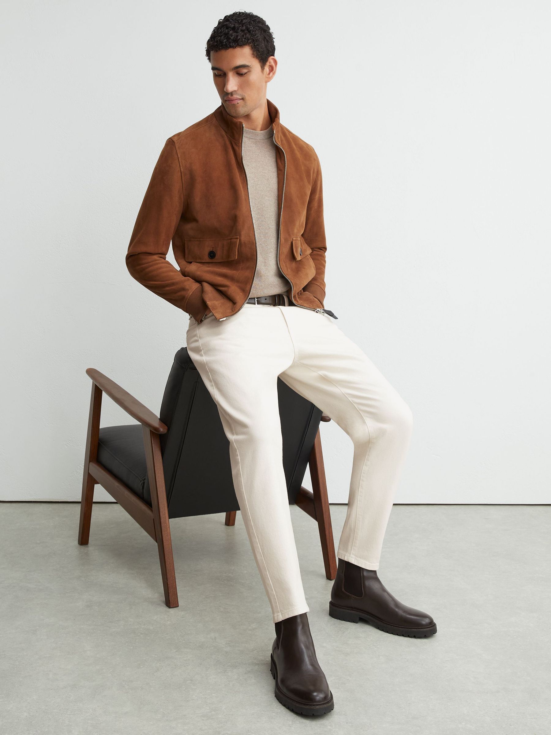 Relaxed-Fit Cropped Jeans in White - Image 4 of 6