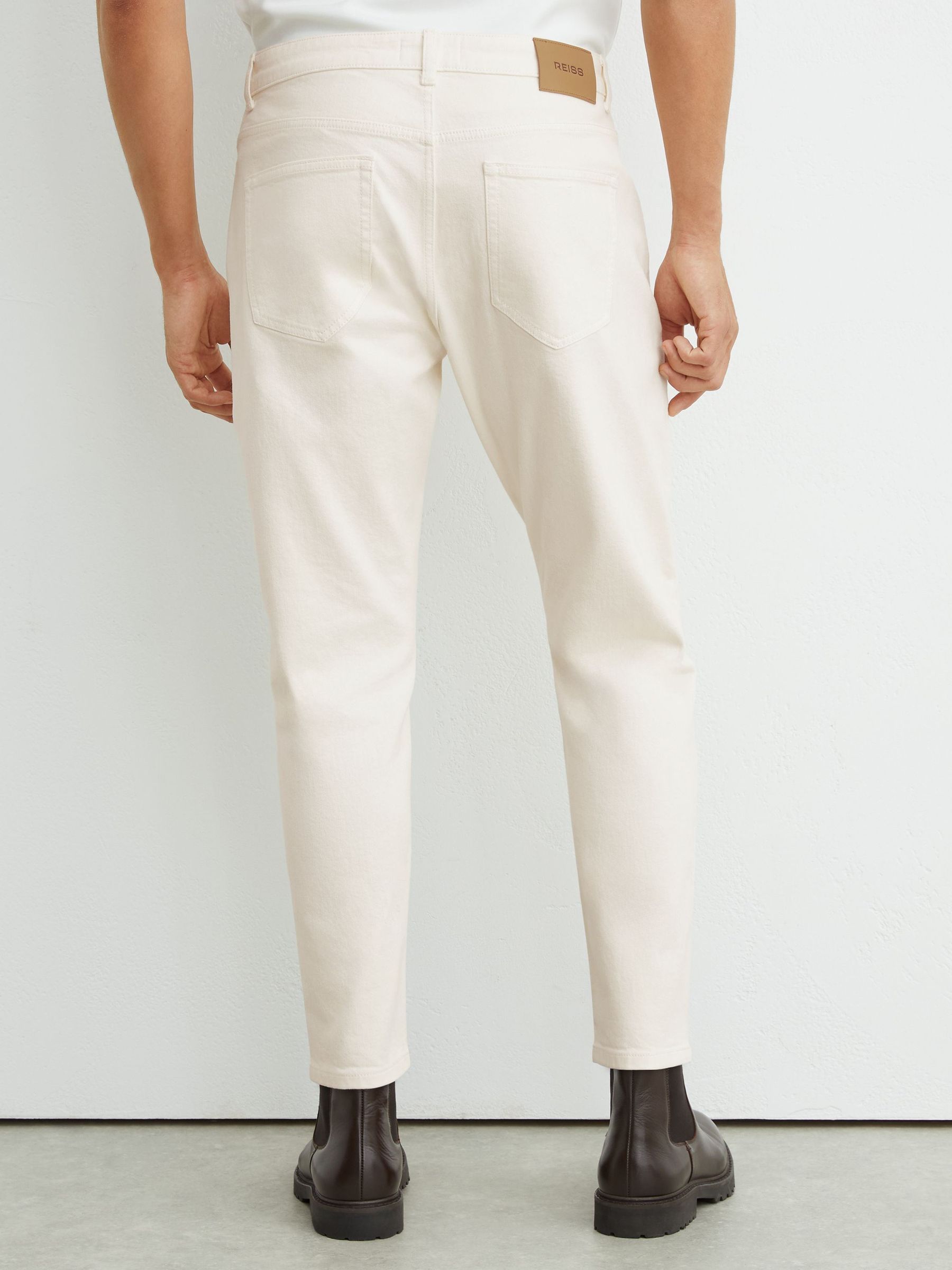 Relaxed-Fit Cropped Jeans in White - Image 5 of 6