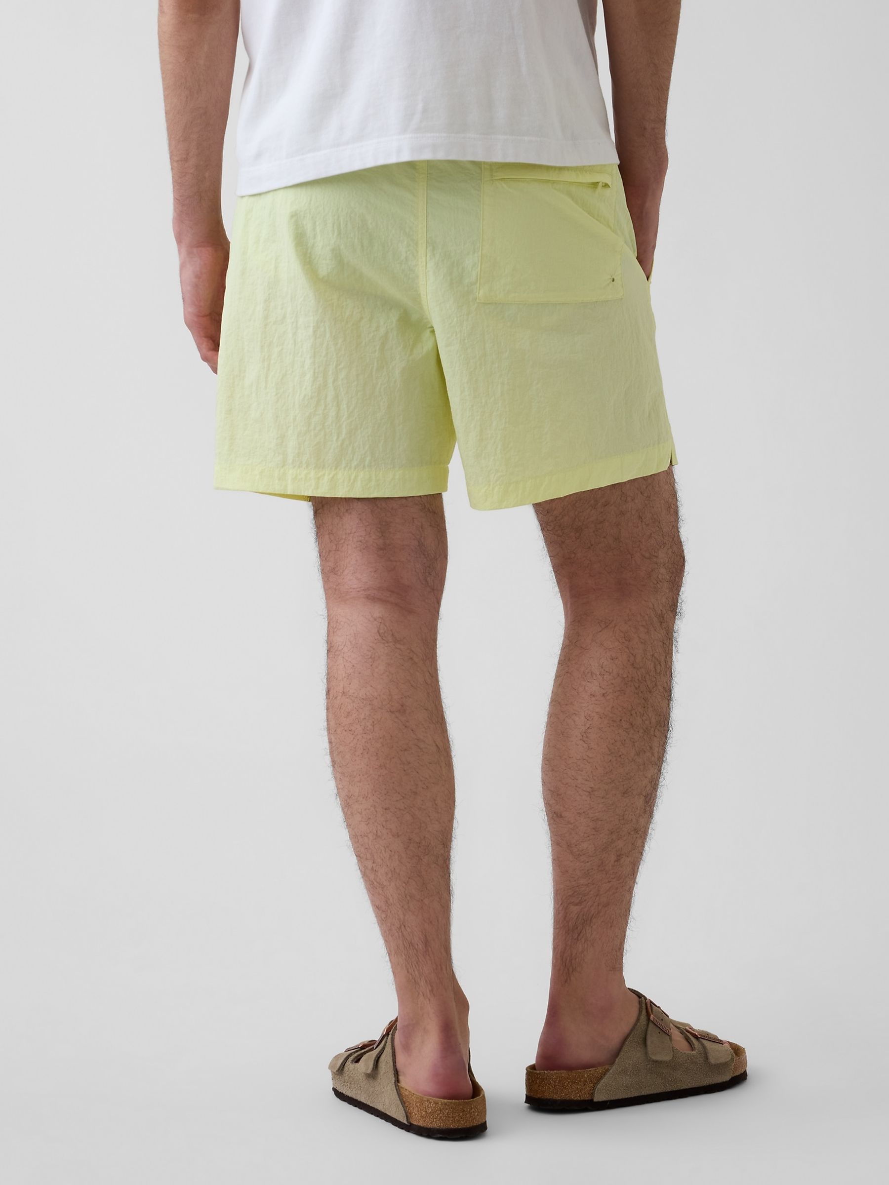 Yellow 6 inch Relaxed Swim Trunks - Image 2 of 6