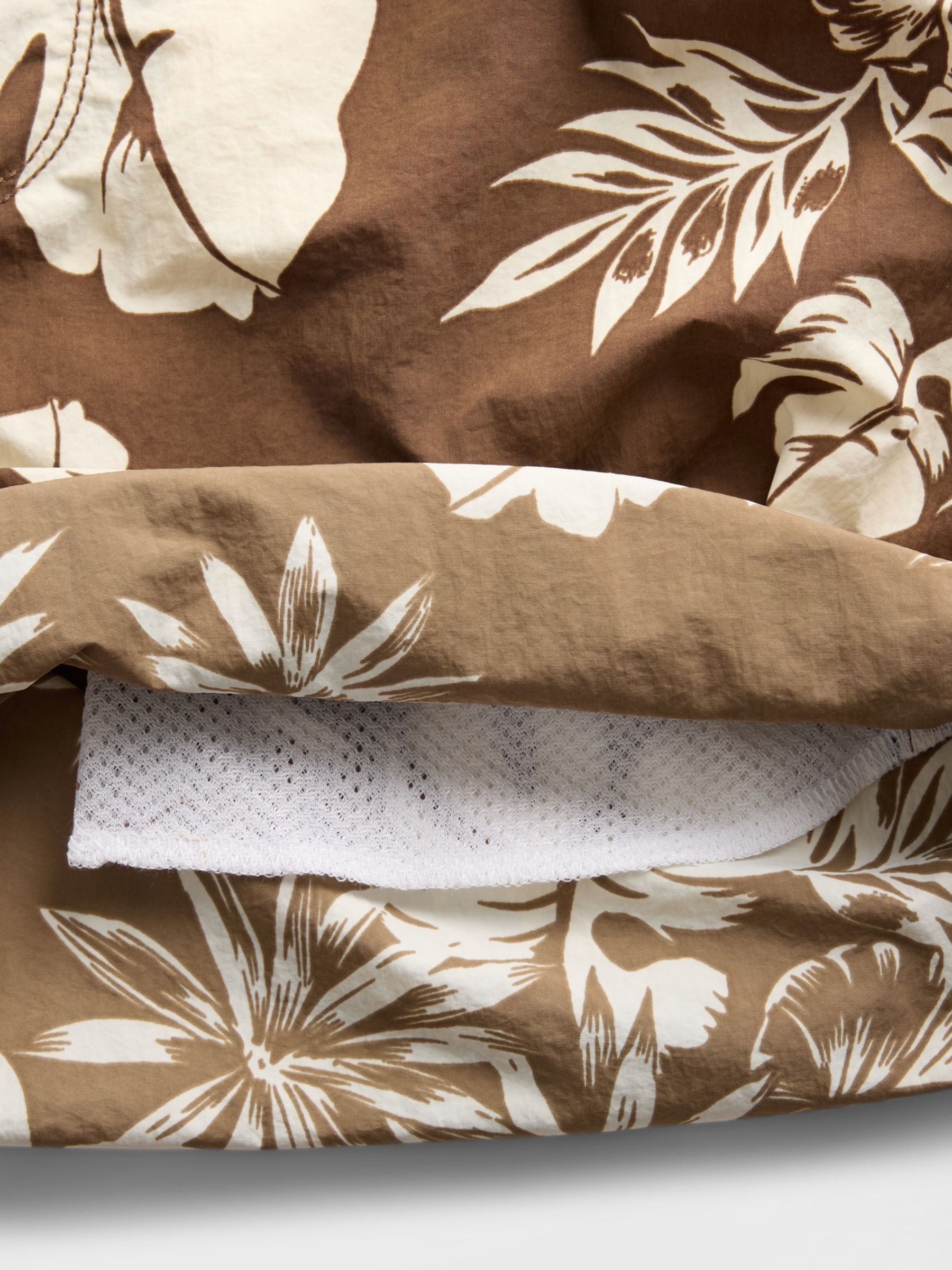 Brown 6 inch Relaxed Swim Trunks - Image 6 of 6