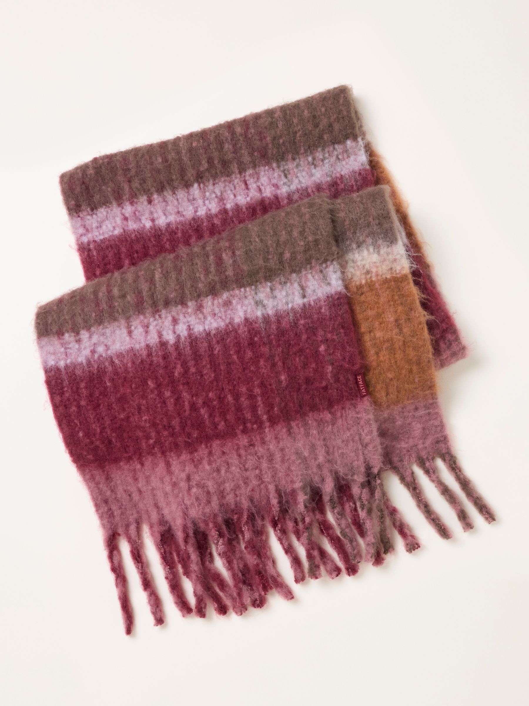 Multi Brushed Knit Stripe Scarf - Image 3 of 3