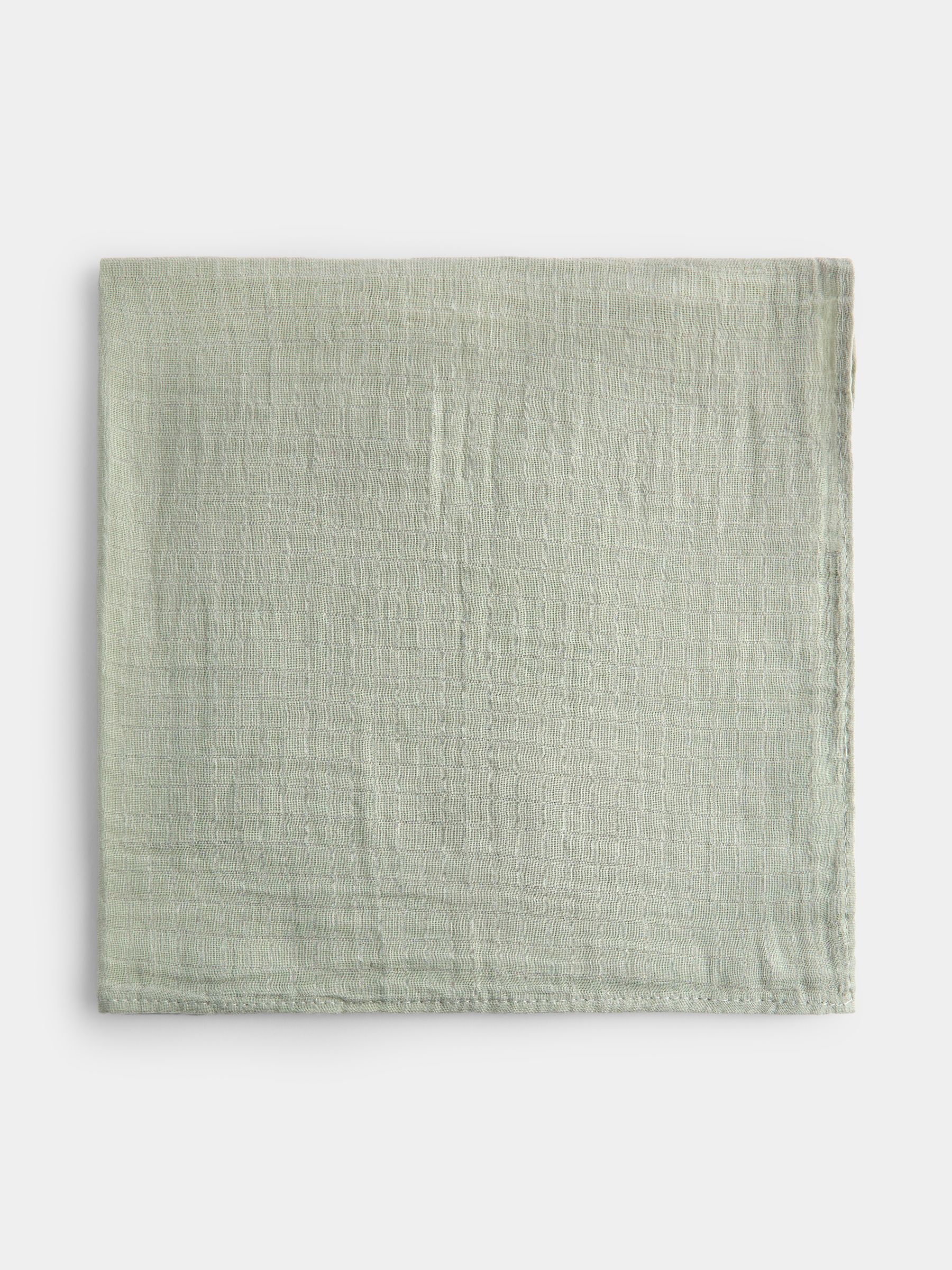 Sage Green Safari 6-Pack Soft Muslins - Image 2 of 5
