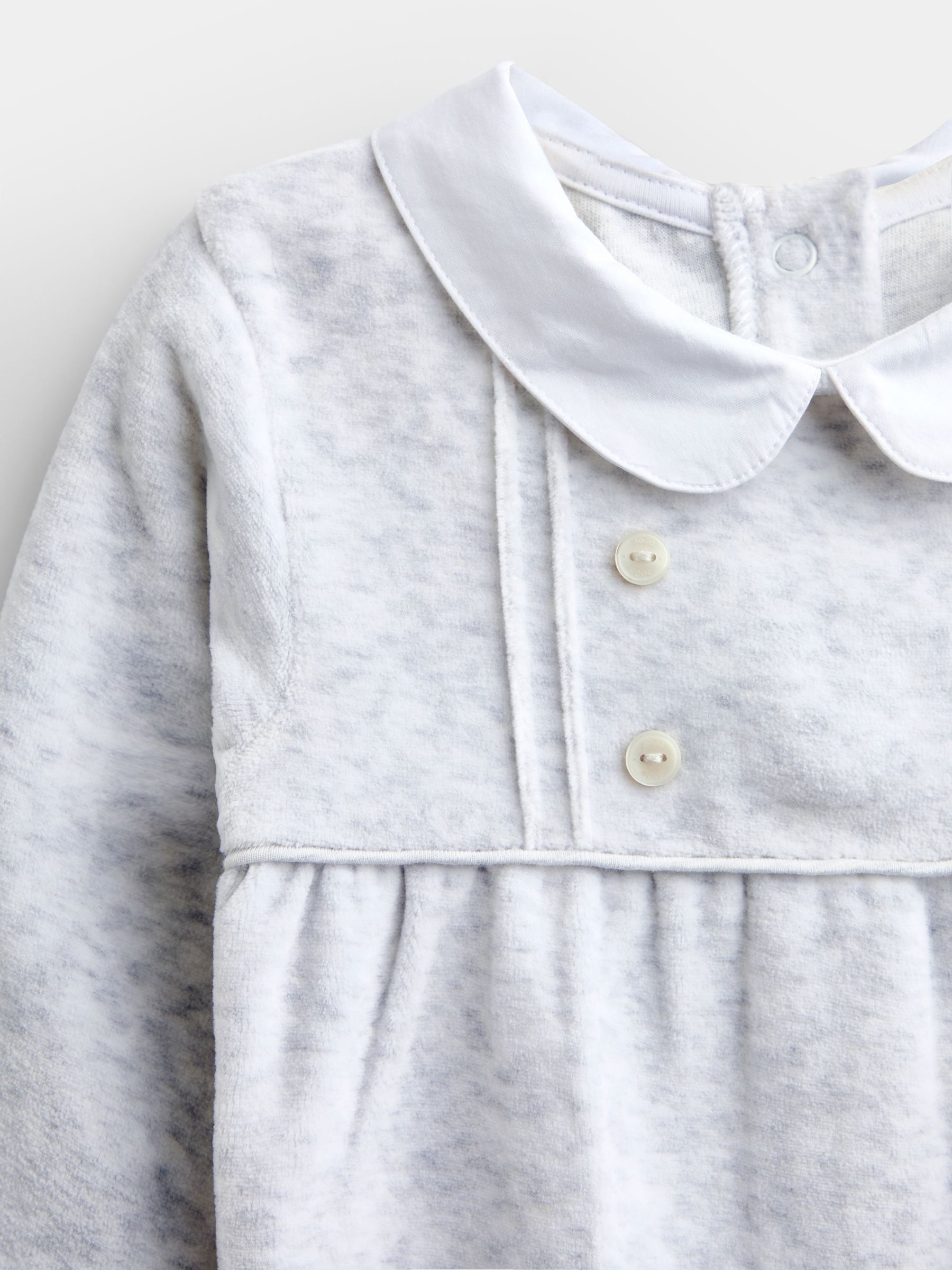 Grey Smart Button Velour All-In-One - Image 3 of 4