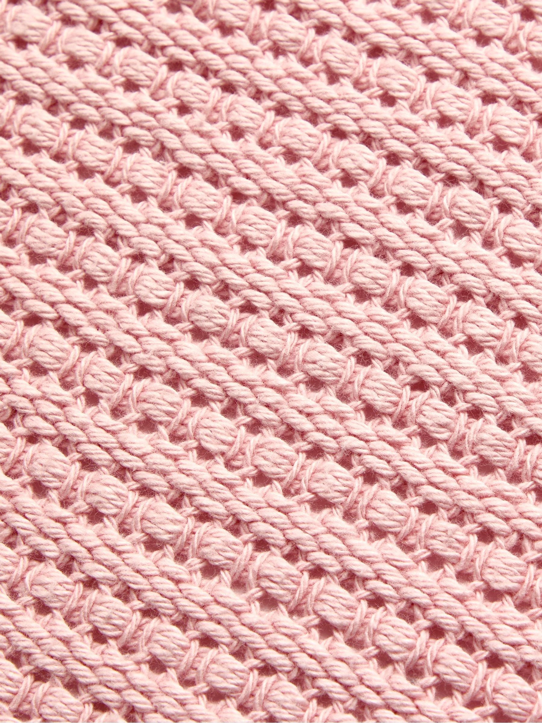 Light Pink Cellular Blanket - Image 4 of 4