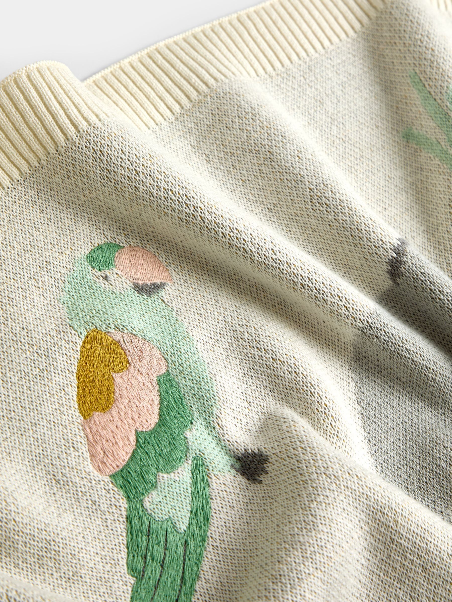 Natural Safari Embroidered Shawl - Image 3 of 4