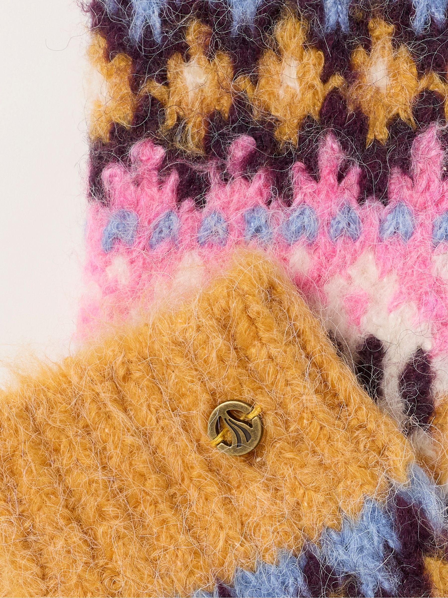 Mustard Yellow Multi Knit Cuff - Image 3 of 3