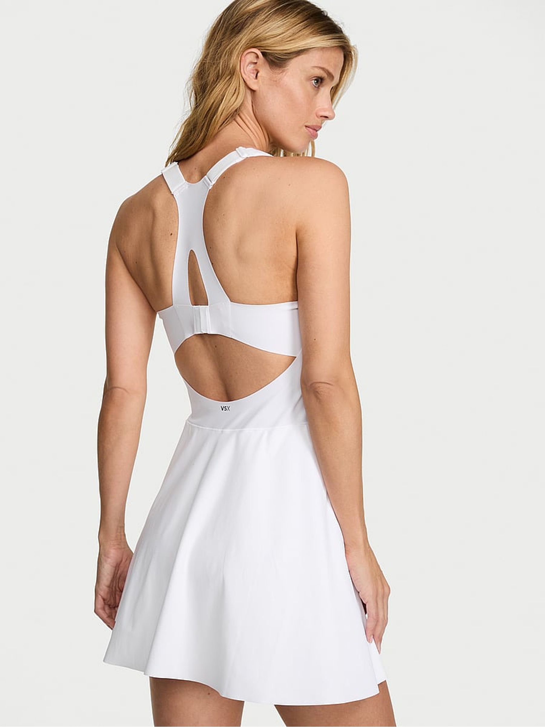 White RacketCool™ Tennis Dress - Image 2 of 2 White RacketCool™ Tennis Dress - Image 2 of 2