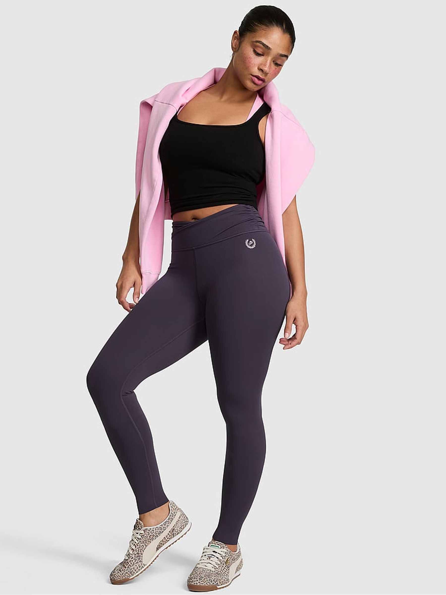 Twilight Grey Leopard Relay Leggings - Image 1 of 2