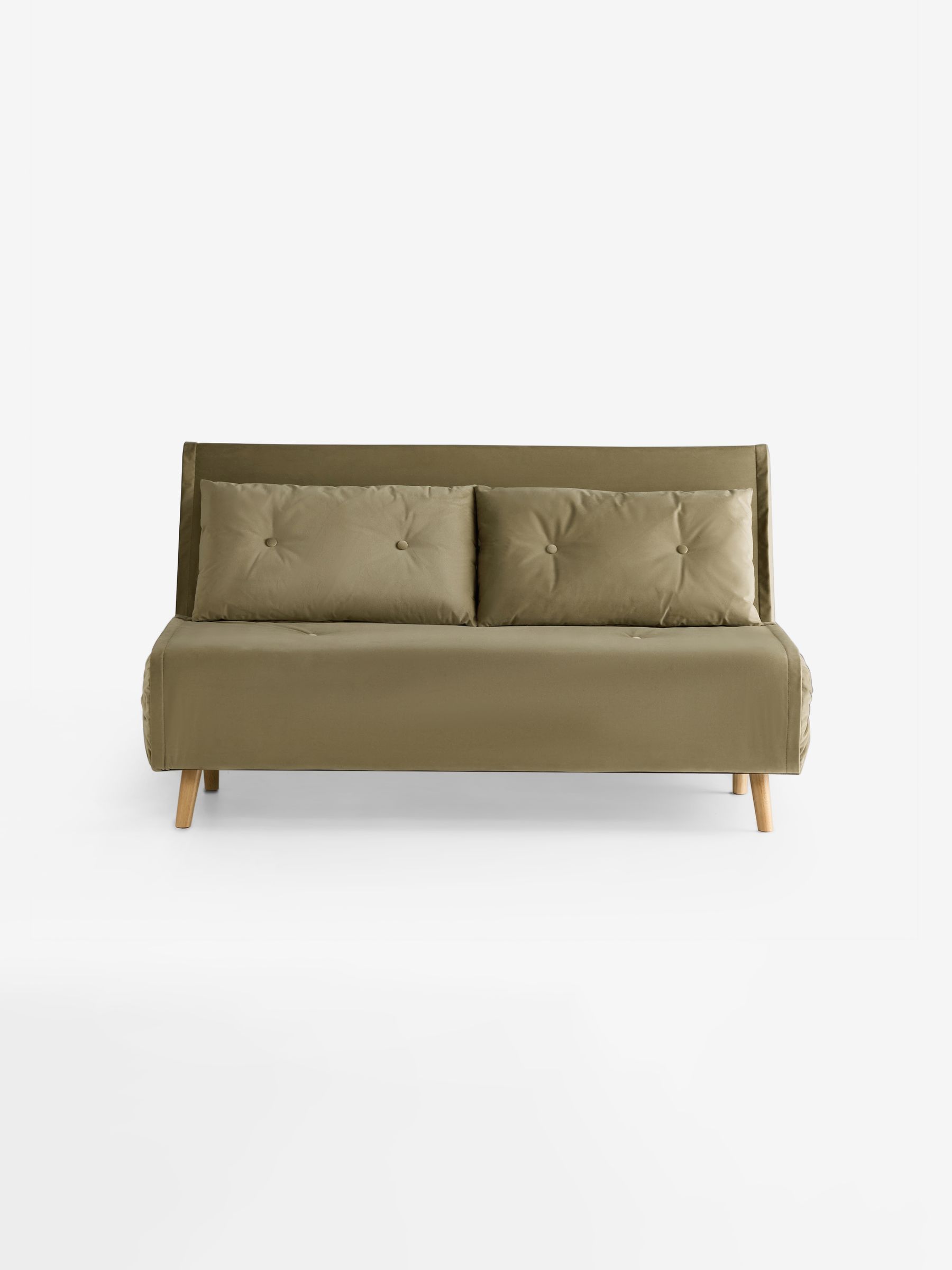 Large Haru 2 Seater Sofa Bed in Fern Green Velvet - Image 5 of 6
