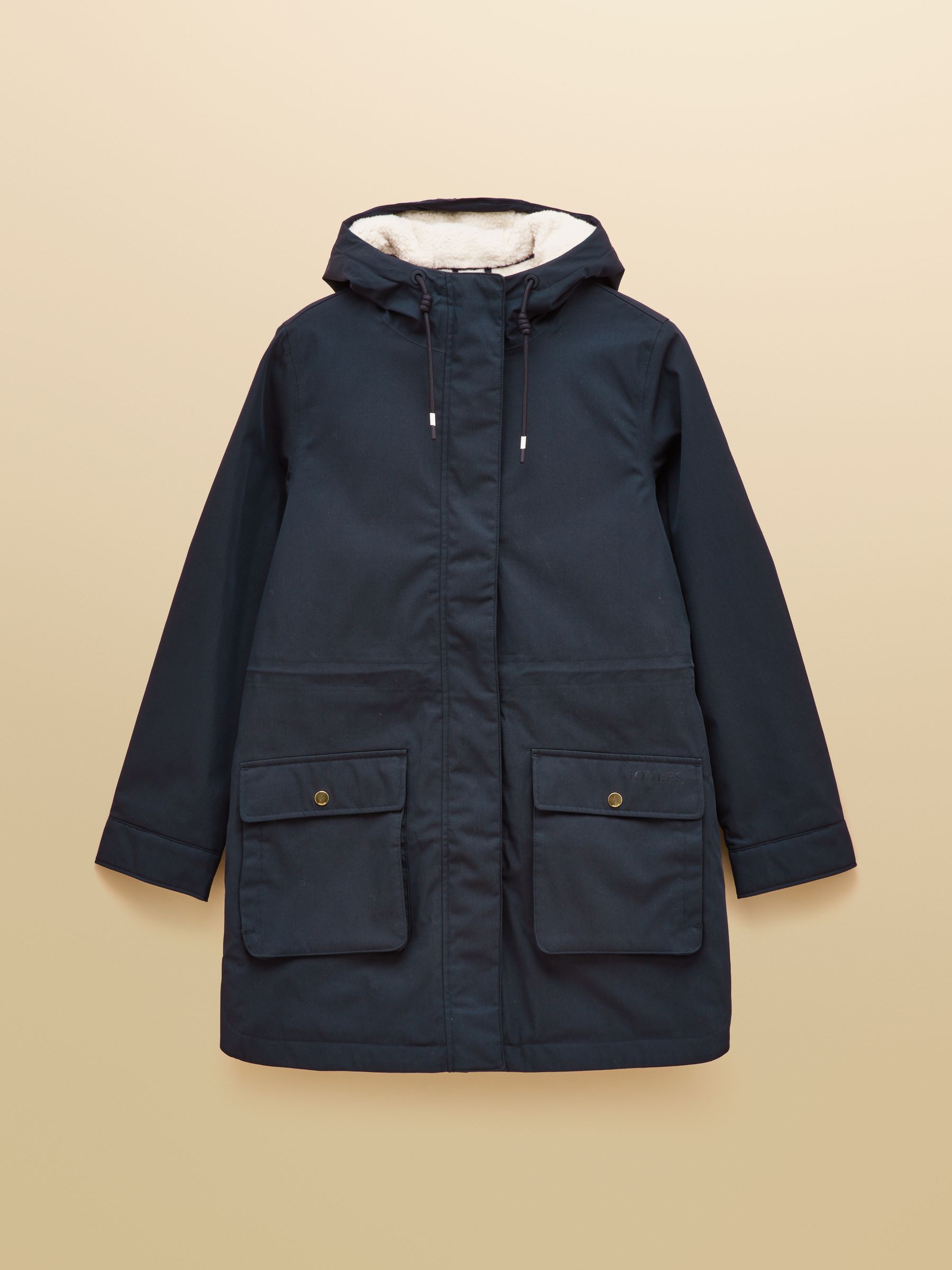 Evercosy Navy Borg Lined Waterproof Raincoat With Hood - Image 12 of 12 Evercosy Navy Borg Lined Waterproof Raincoat With Hood - Image 12 of 12