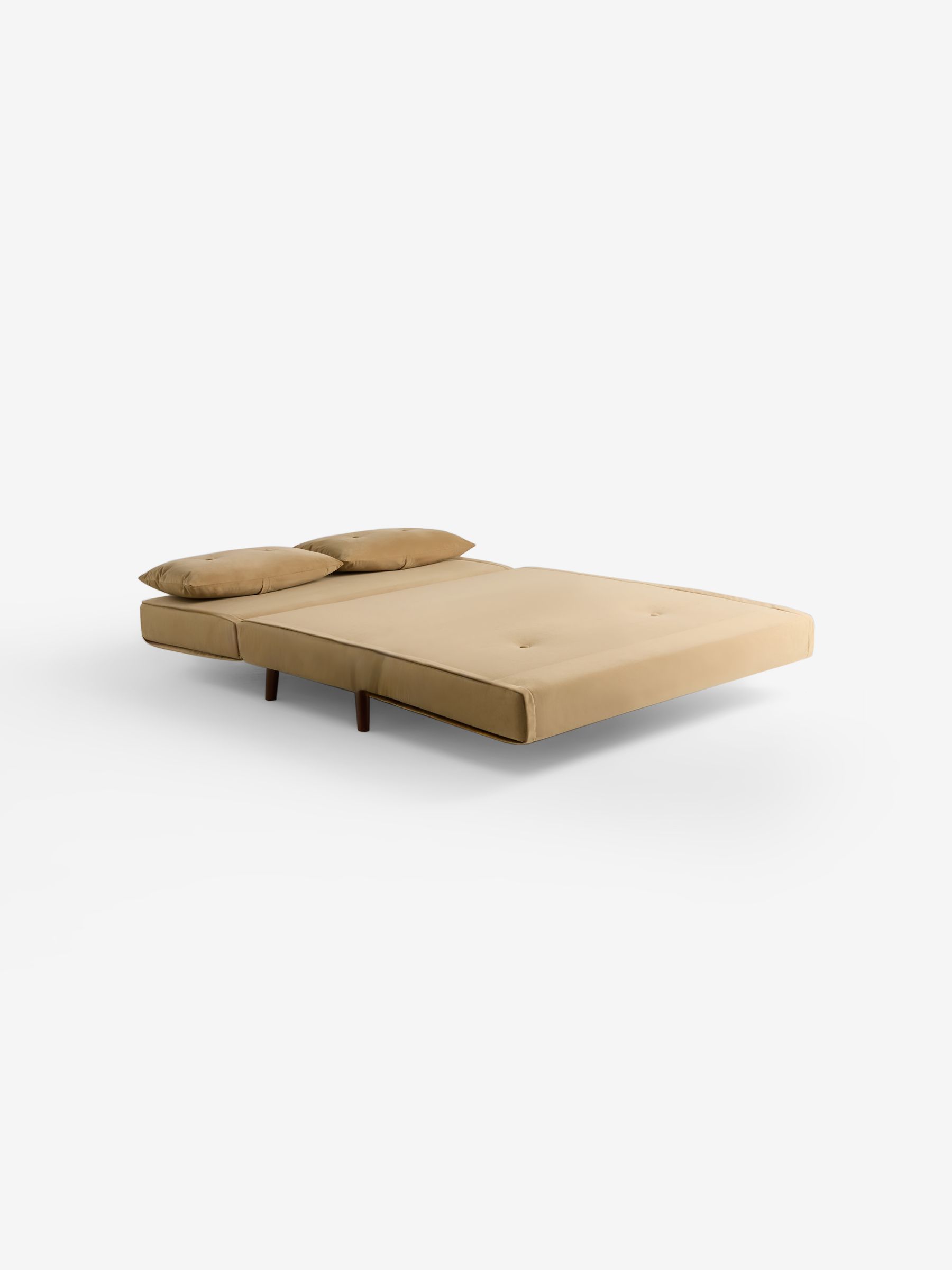Regular Haru 2 Seater Sofa Bed in Caramel Natural Velvet - Image 6 of 6