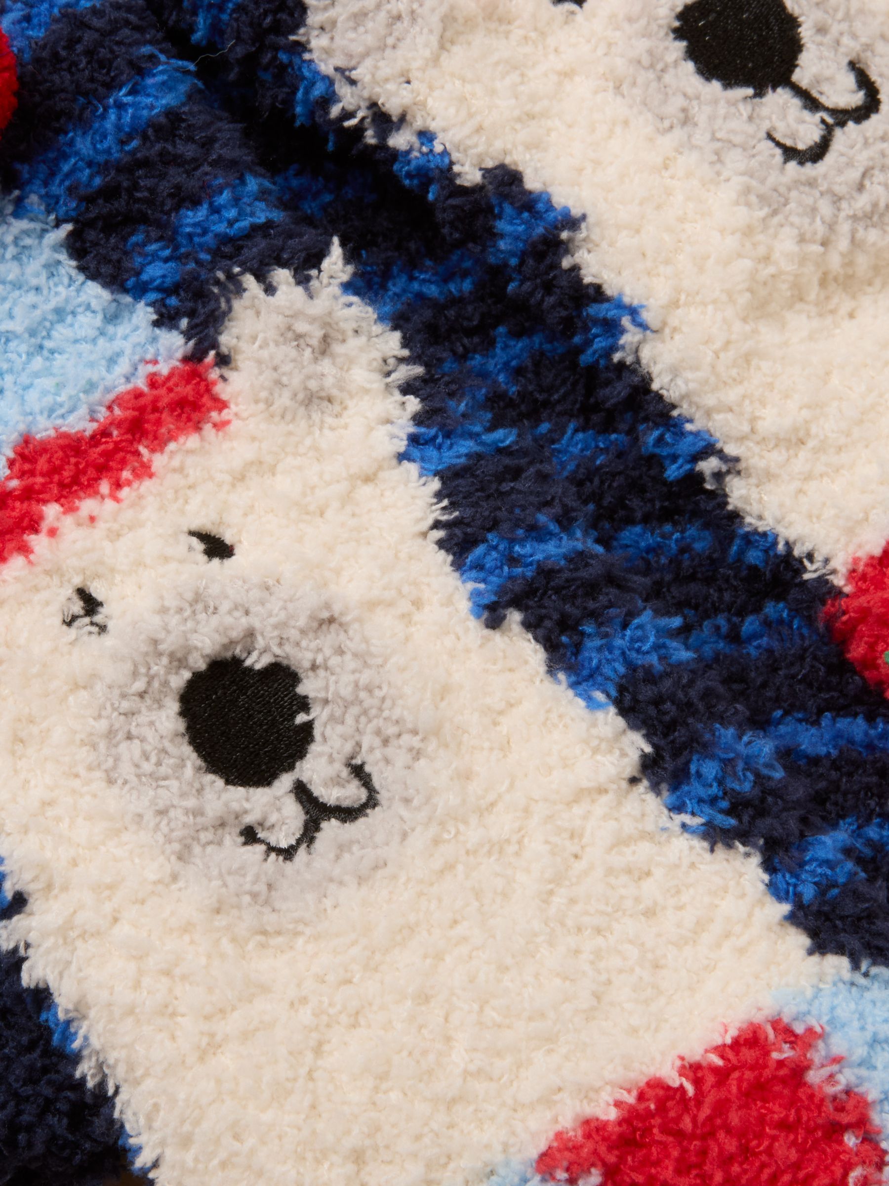 Kids' Fluffy Navy Polar Bear Socks - Image 2 of 3 Kids' Fluffy Navy Polar Bear Socks - Image 2 of 3