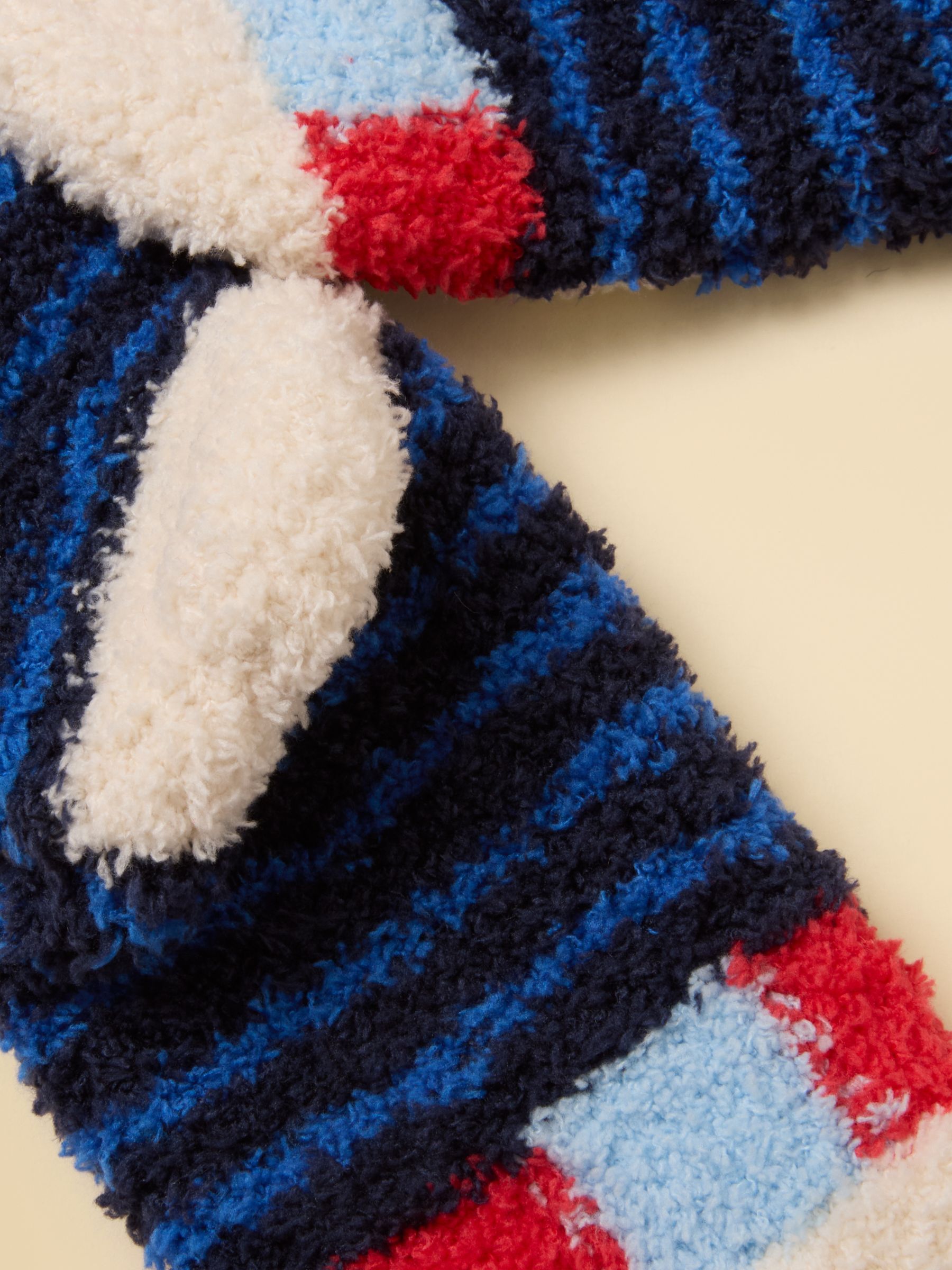 Kids' Fluffy Navy Polar Bear Socks - Image 3 of 3 Kids' Fluffy Navy Polar Bear Socks - Image 3 of 3