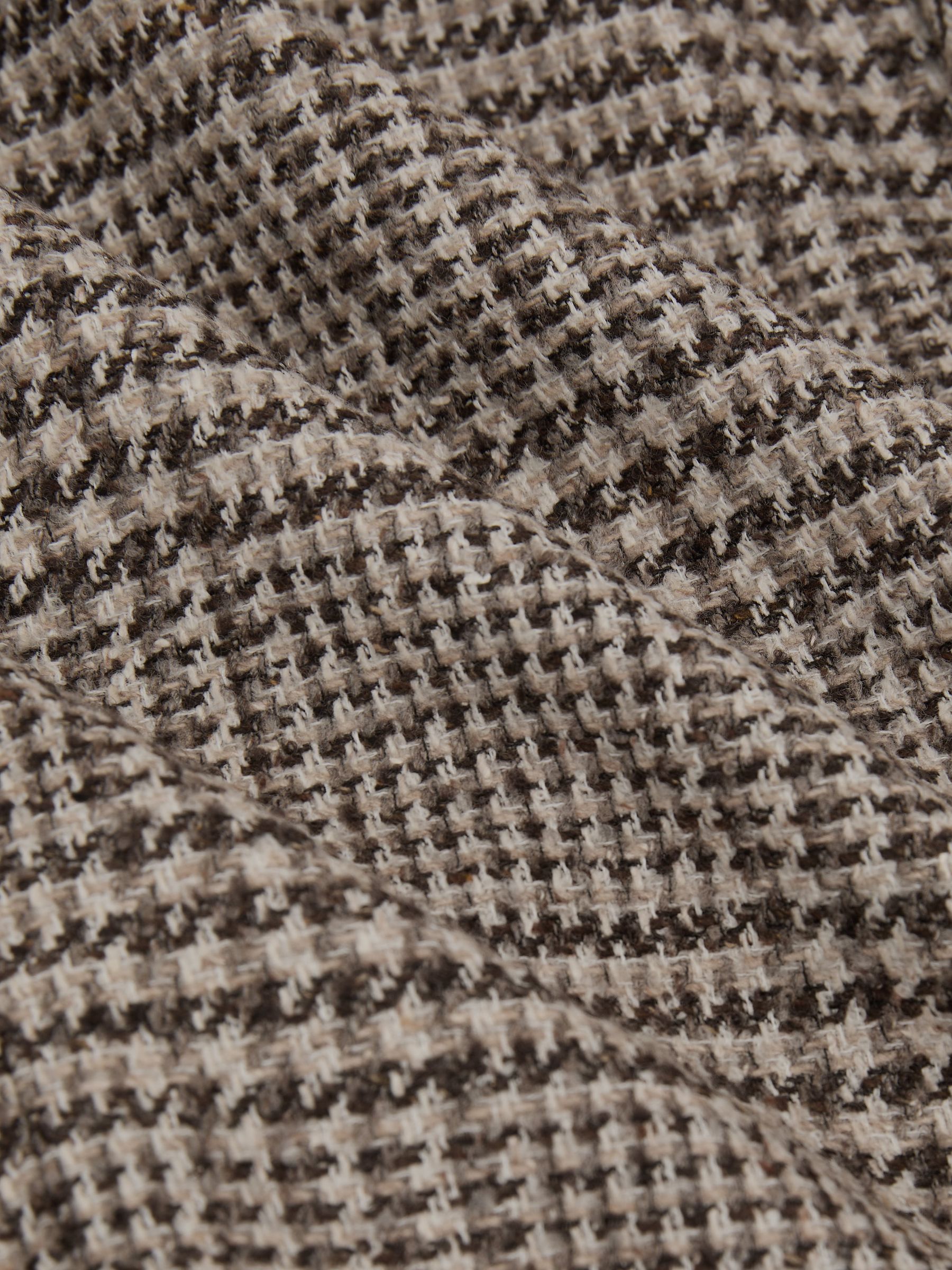 Classic Fit Wool-Blend Houndstooth Single-Breasted Blazer in Brown/White - Image 7 of 7