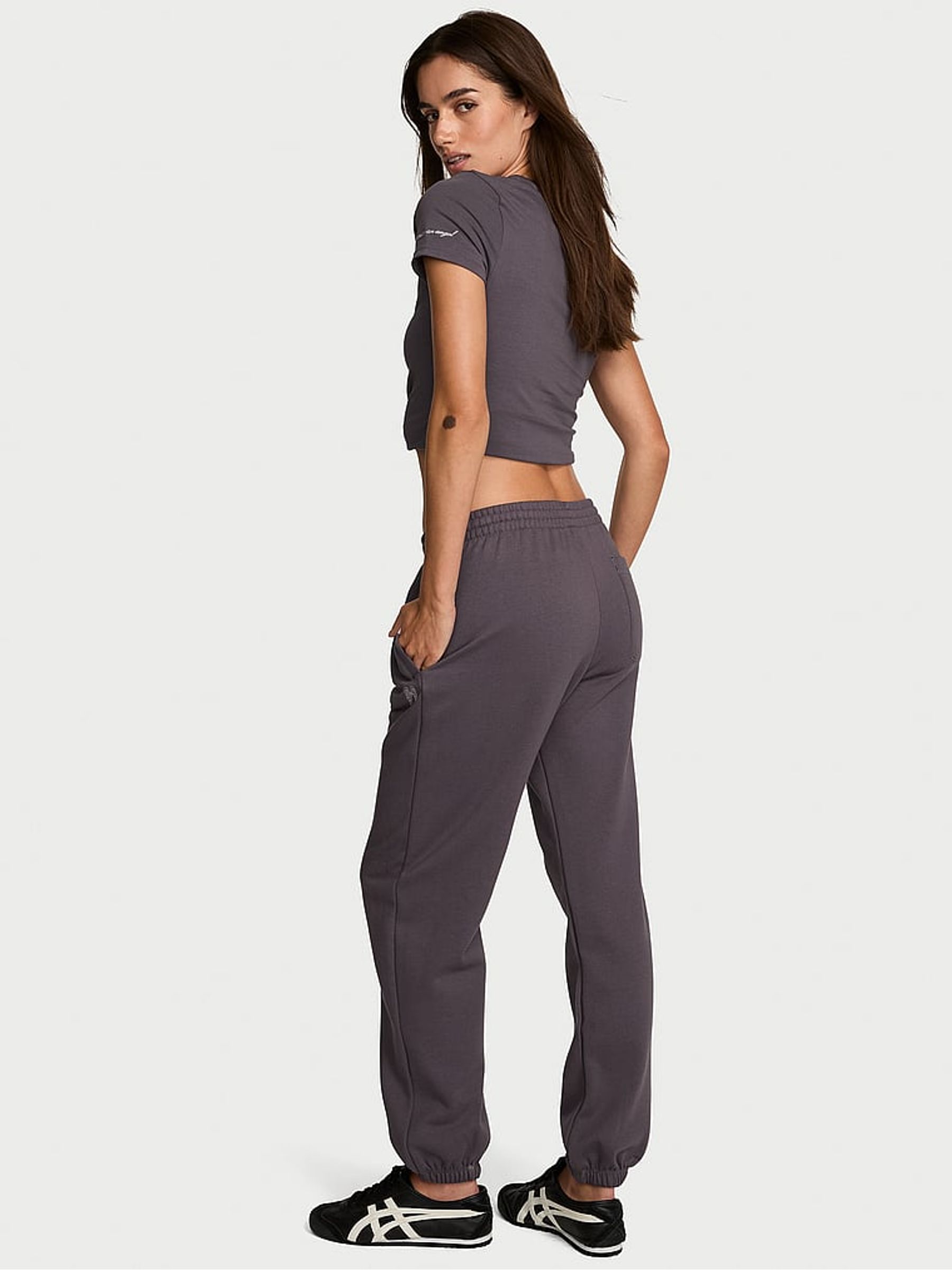 Tornado Grey Cuffed Fleece Joggers - Image 2 of 2
