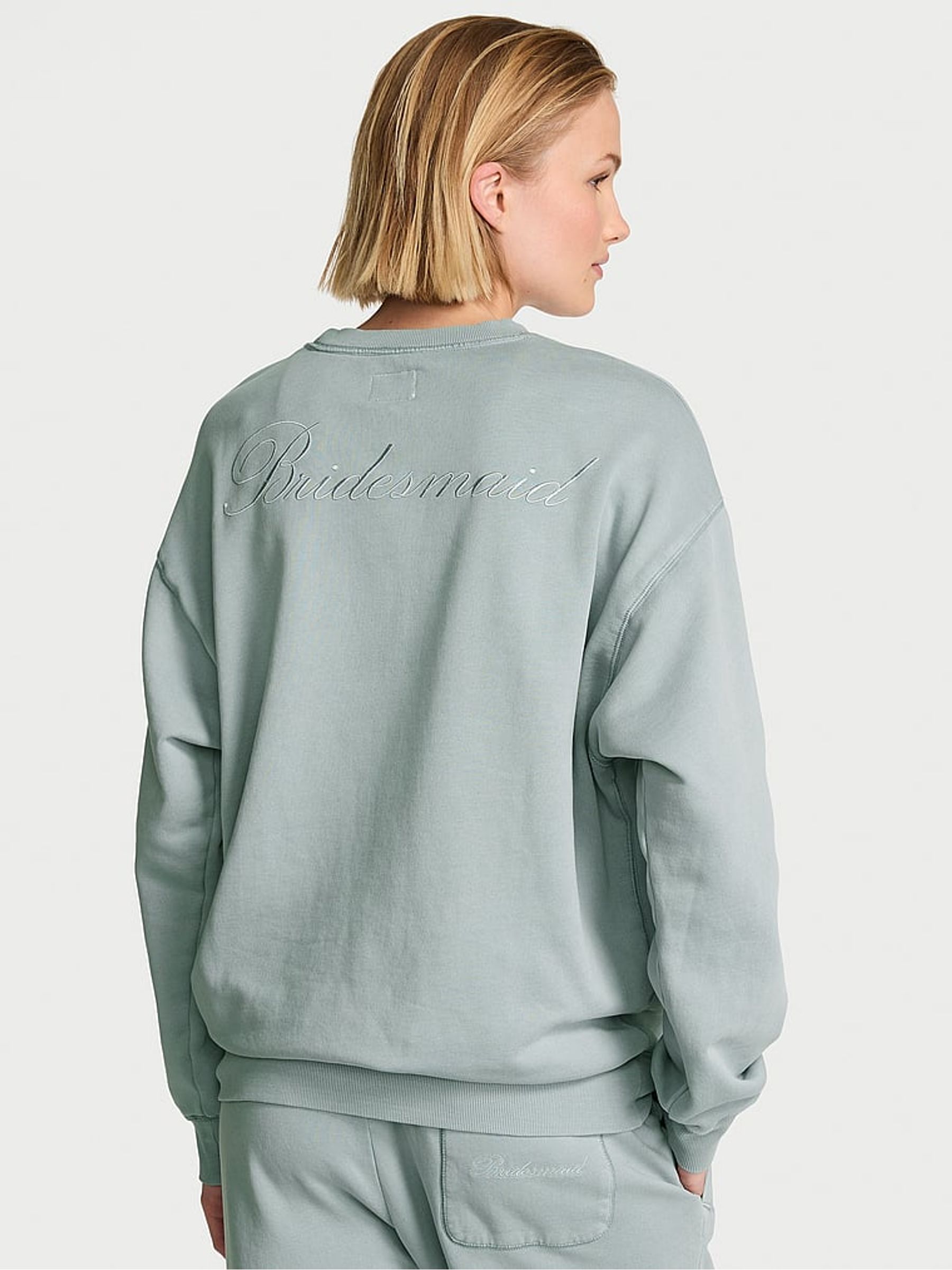 Hope Grey Bridesmaid Fleece Crewneck Sweatshirt - Image 2 of 2