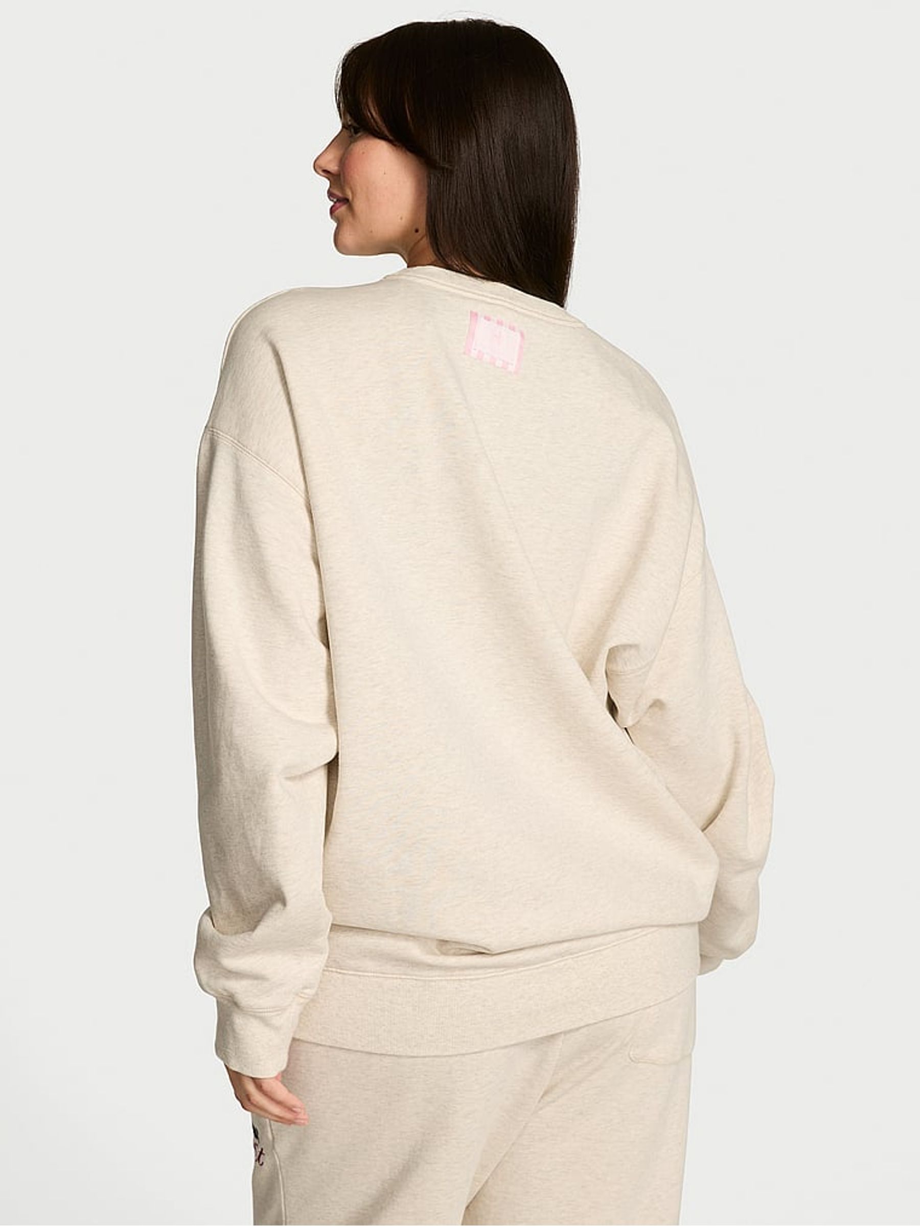 Natural Heather Nude Fleece Crewneck Sweatshirt - Image 2 of 2