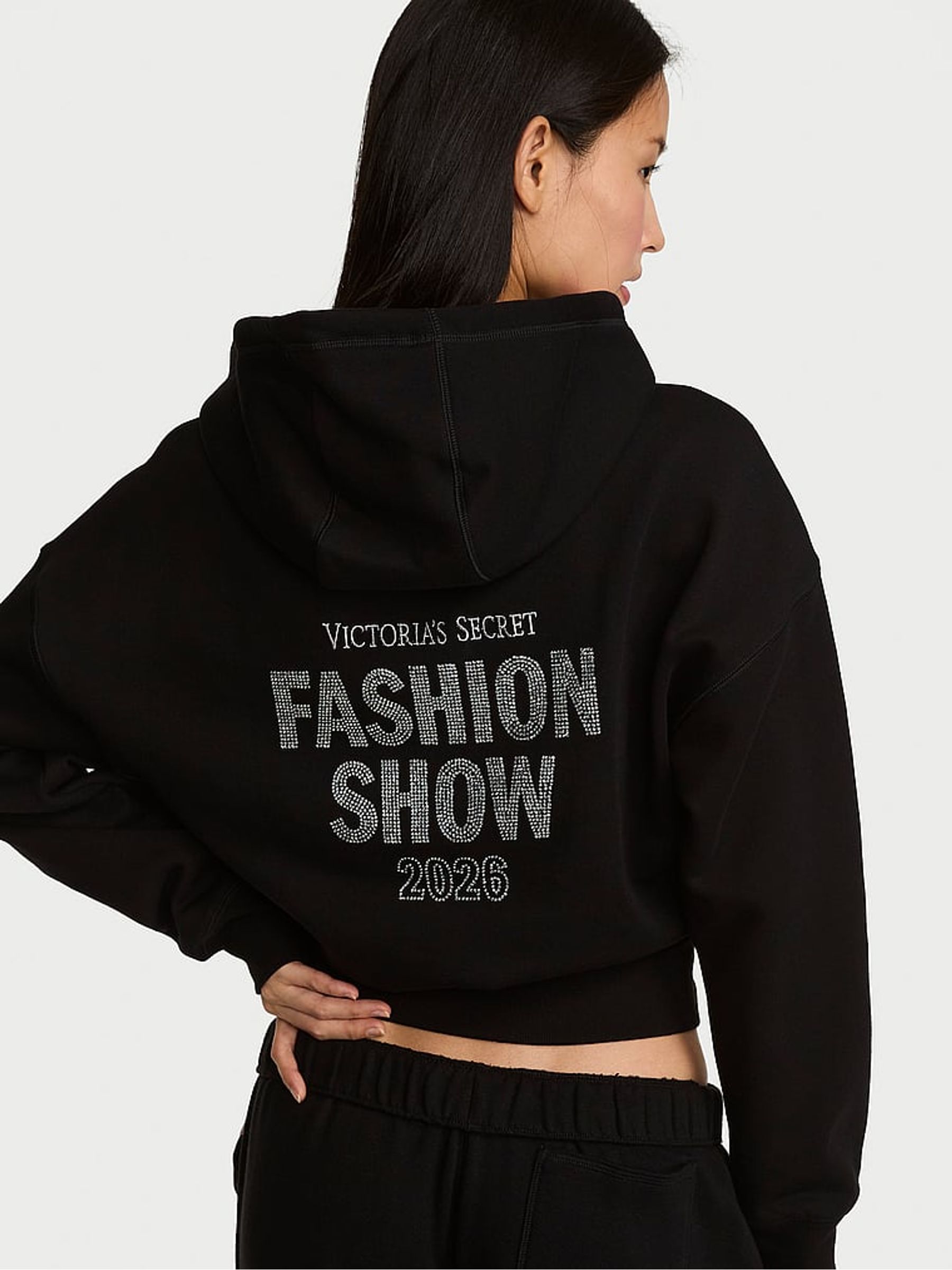 Black Fashion Show Fleece Hoodie - Image 3 of 3