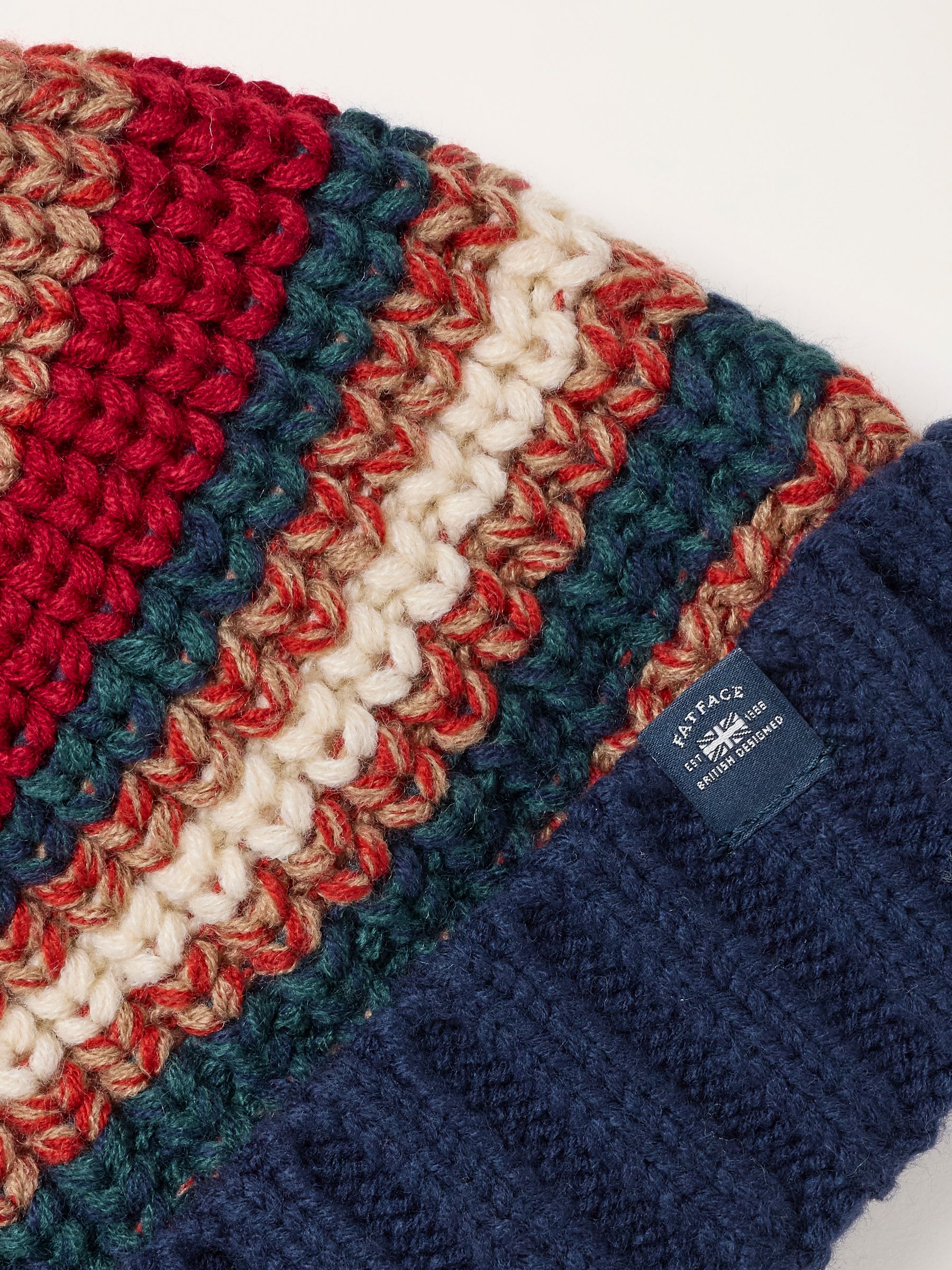 Multi Stripe Stitch Bobble Hat - Image 3 of 3