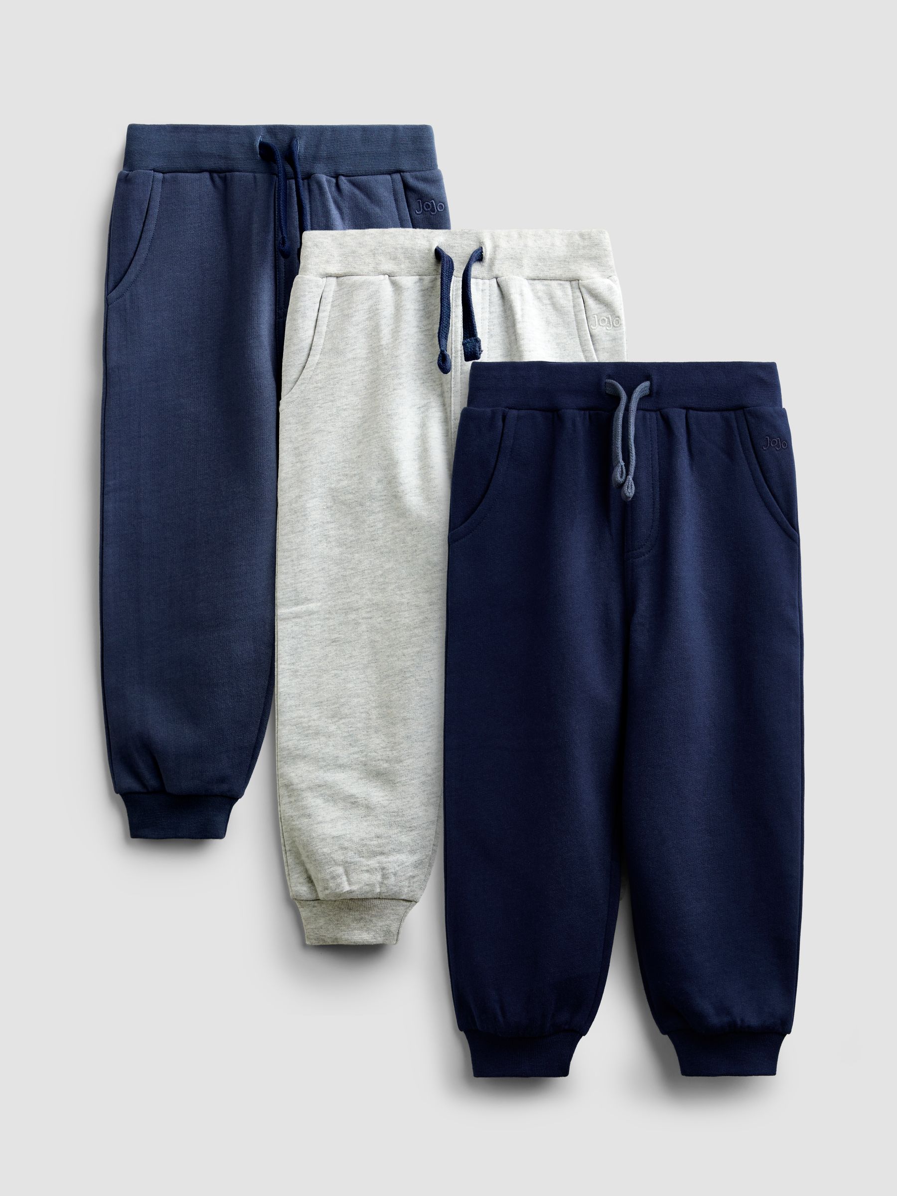 White Blue & Navy 3-Pack Joggers - Image 1 of 10