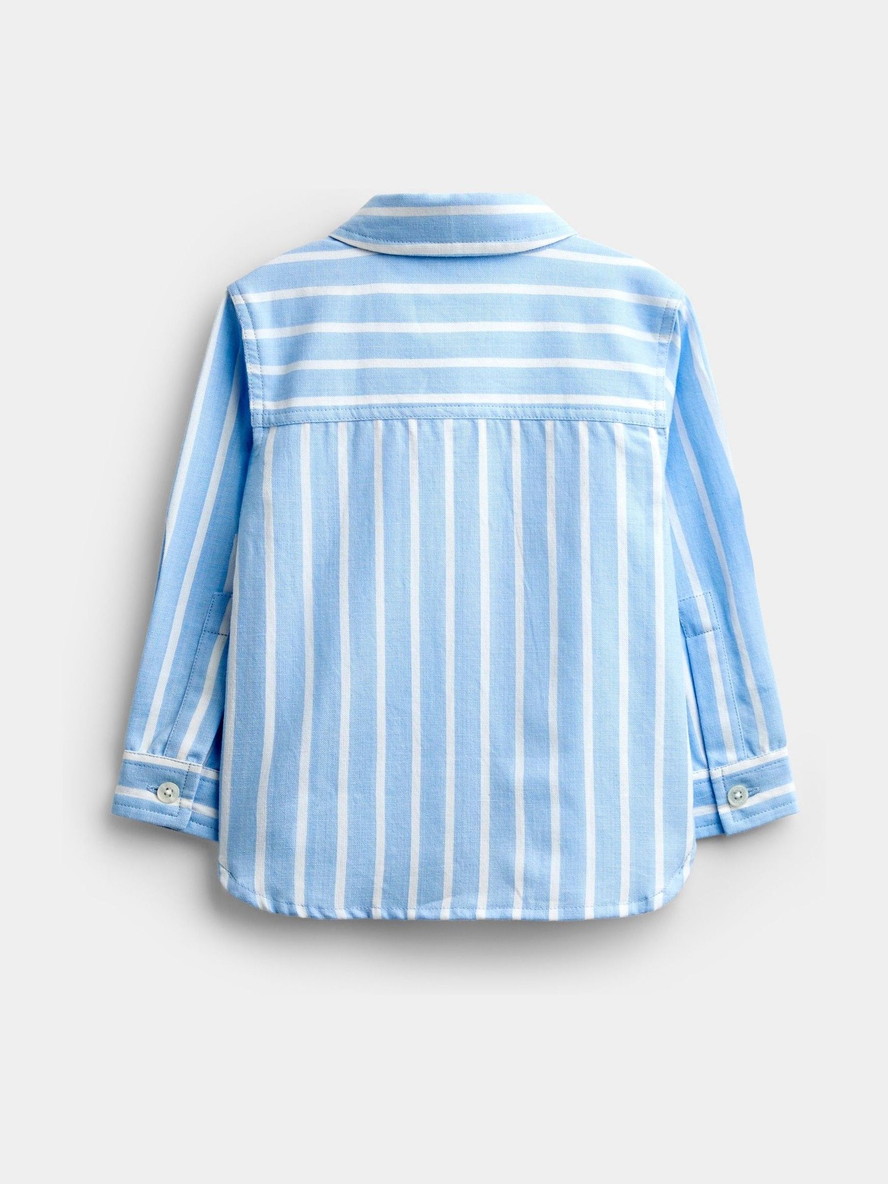 Light Blue Striped Shirt - Image 2 of 4 Light Blue Striped Shirt - Image 2 of 4