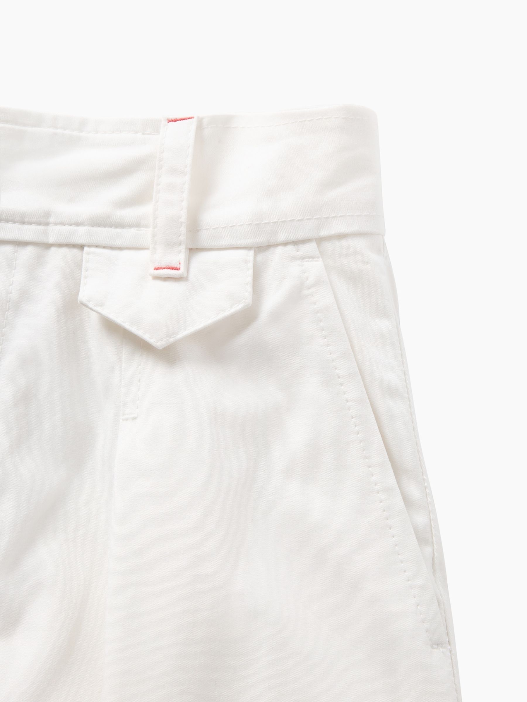 Gap x Victoria Beckham White High Waisted Pleated Arc Trousers - Image 6 of 8