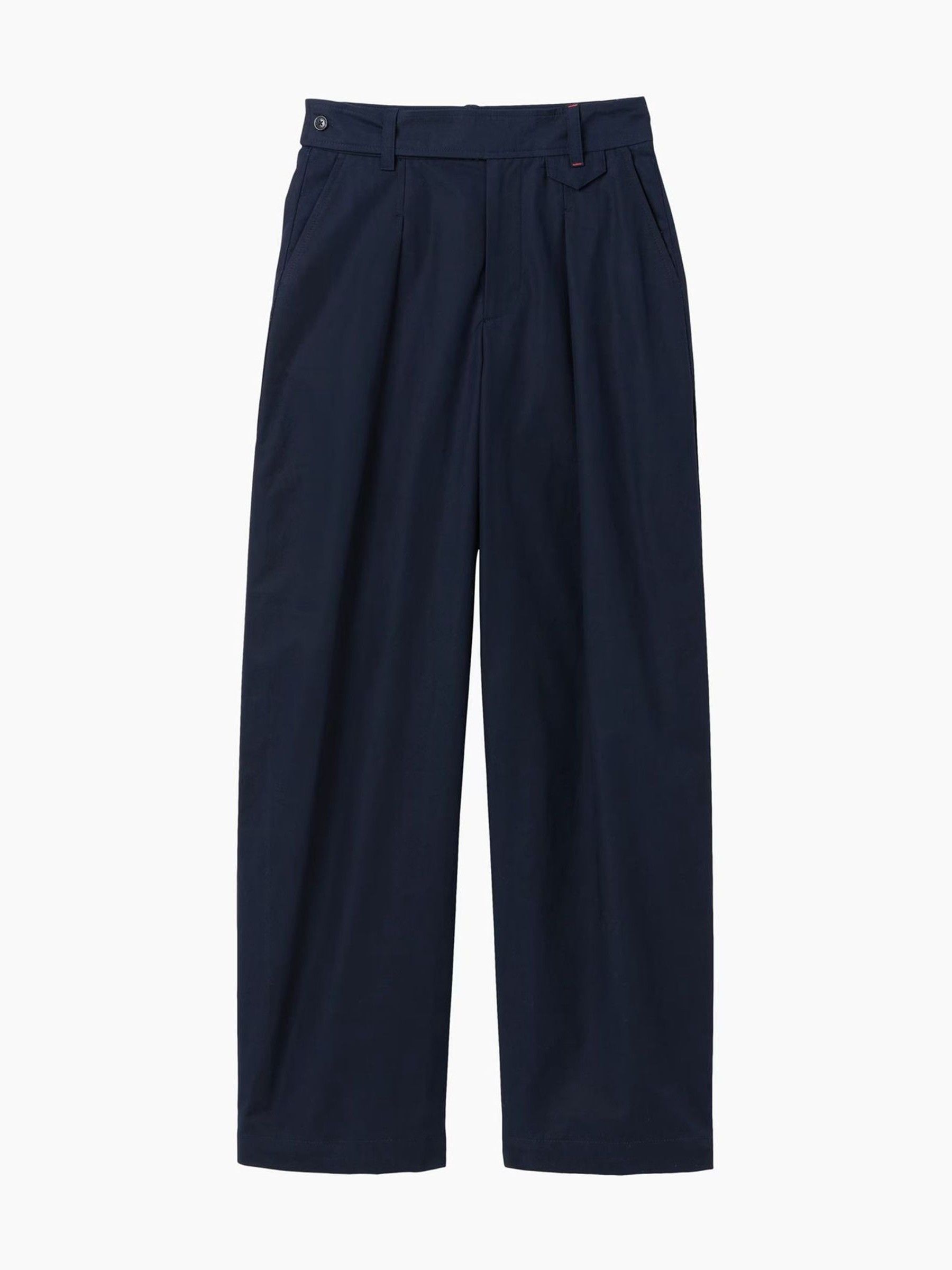 Gap x Victoria Beckham Navy High Waisted Pleated Arc Trousers - Image 5 of 7