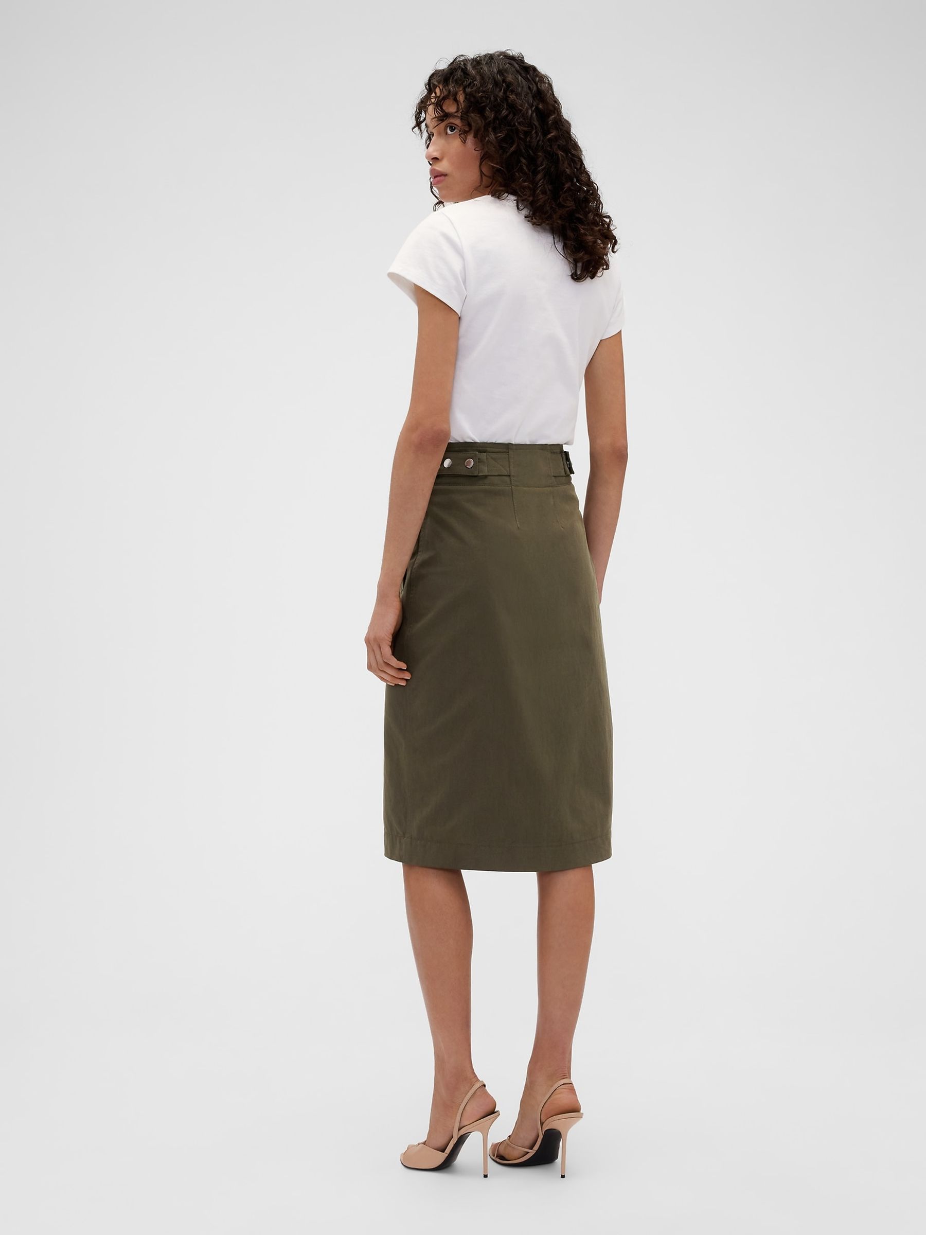 Gap x Victoria Beckham Khaki Green Cargo Skirt - Image 2 of 6