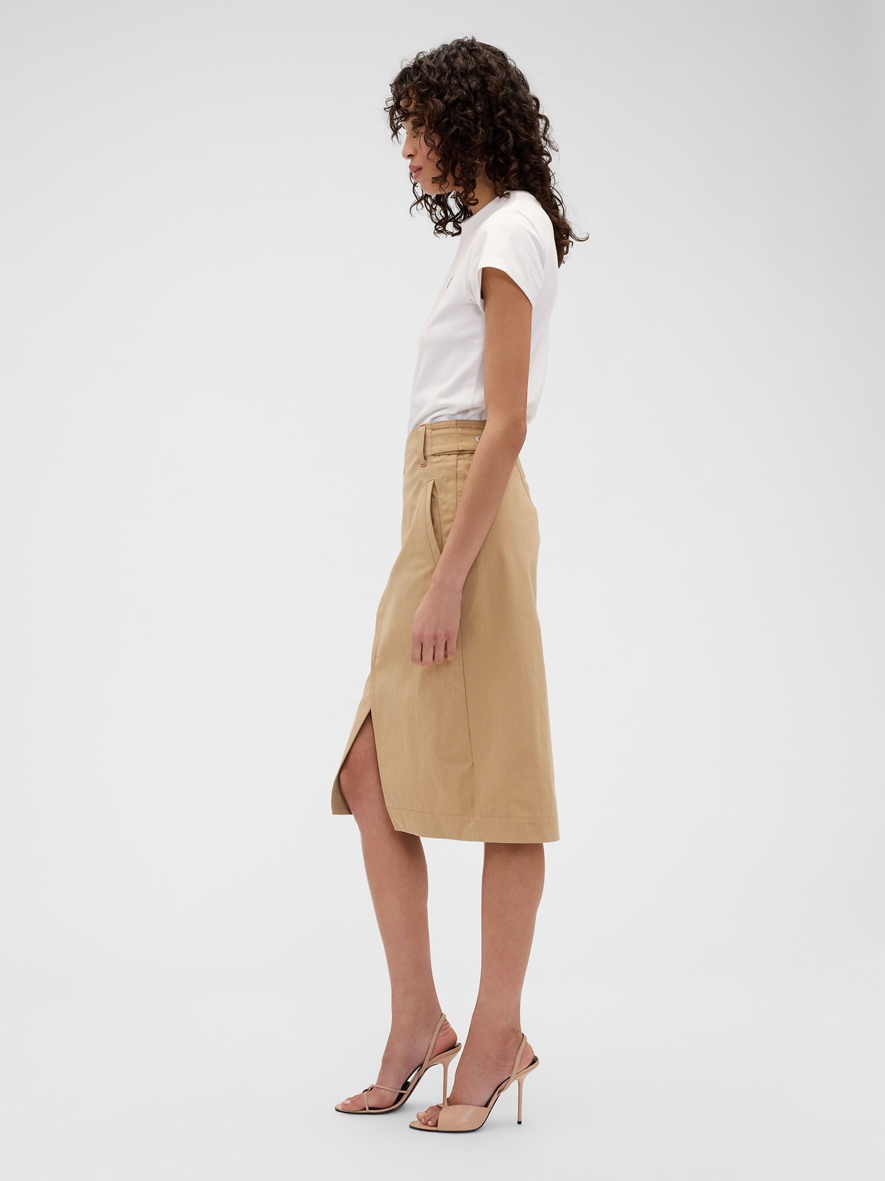 Gap x Victoria Beckham Beige Cargo Skirt - Image 3 of 6