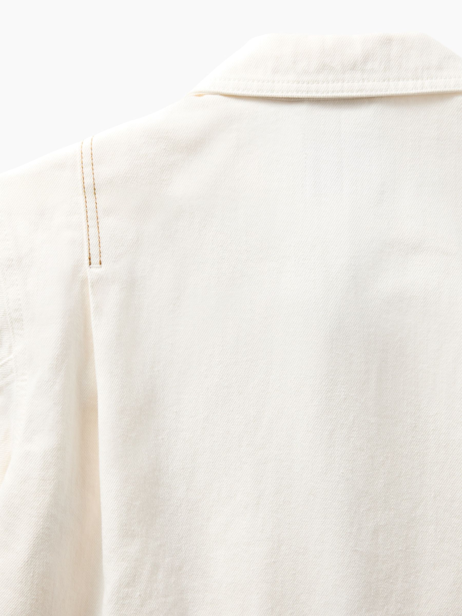 Gap x Victoria Beckham White Denim Zip Shirt - Image 5 of 6