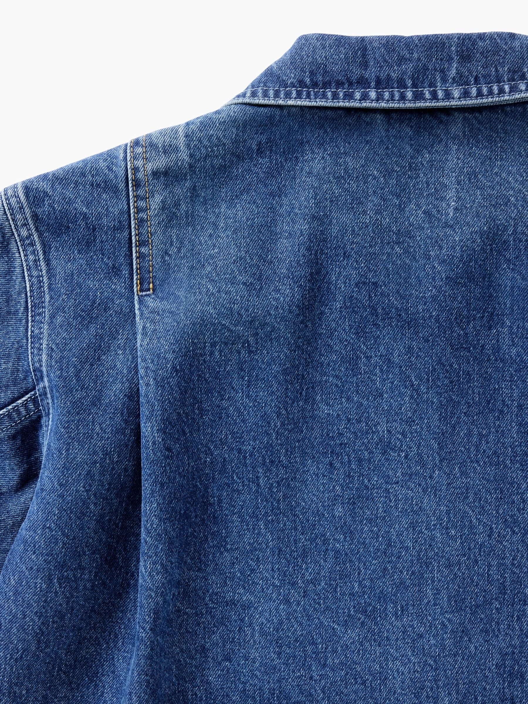 Gap x Victoria Beckham Blue Denim Zip Shirt - Image 4 of 5