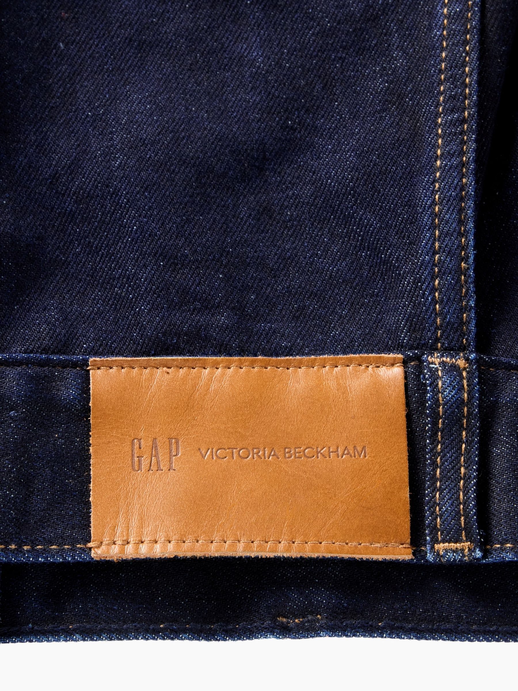 Gap x Victoria Beckham Dark Wash Blue Relaxed Crop Denim Jacket - Image 4 of 5