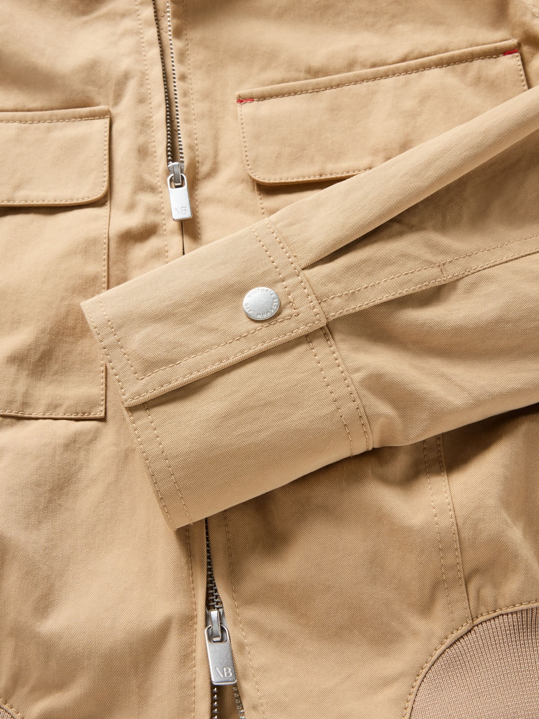 Gap x Victoria Beckham Beige Bomber Jacket - Image 7 of 9