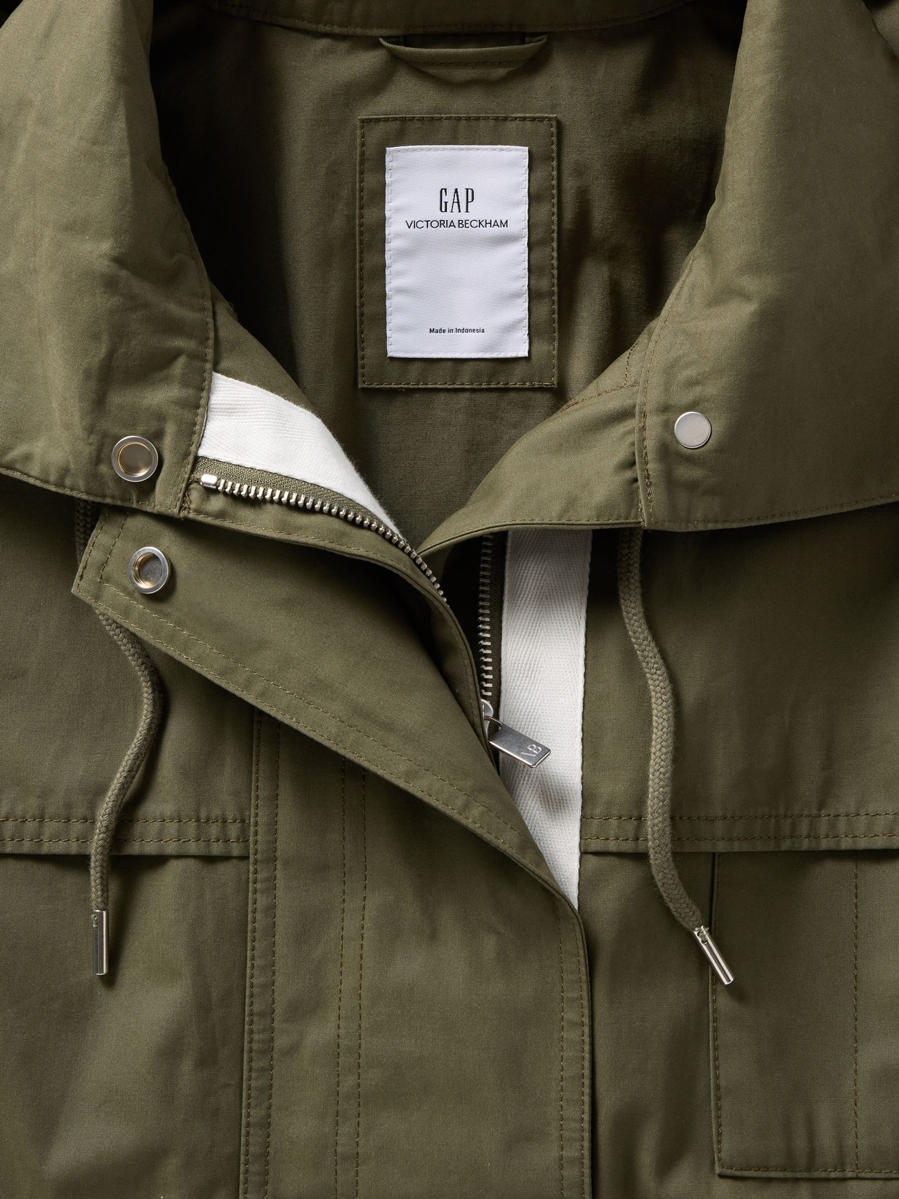 Gap x Victoria Beckham Khaki Green Parka Jacket - Image 6 of 8