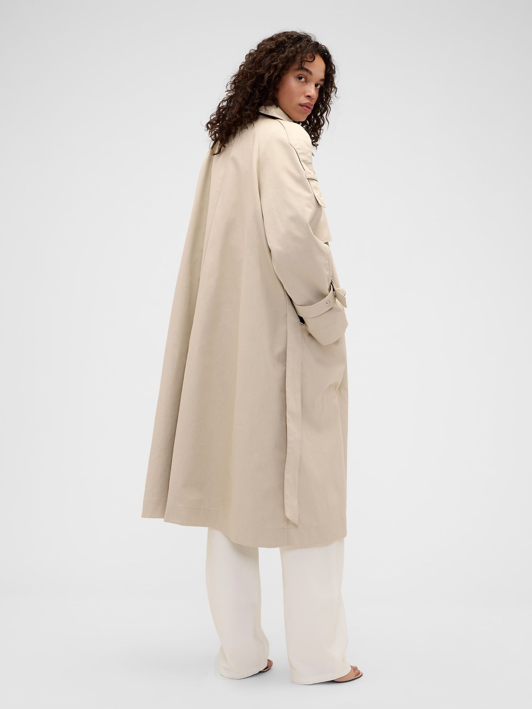 Gap x Victoria Beckham Beige Trench Coat - Image 2 of 5