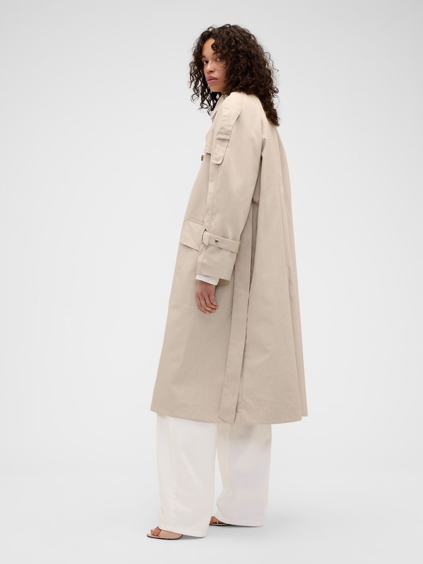 Gap x Victoria Beckham Beige Trench Coat - Image 3 of 5