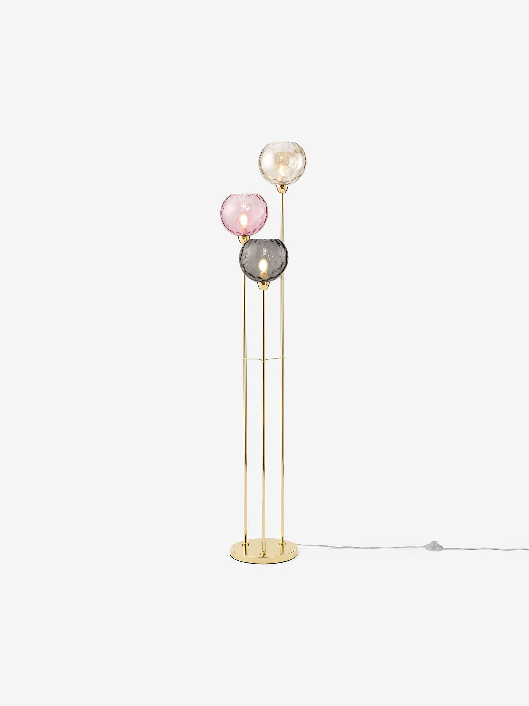 Ilaria 3 Light Floor Lamp in Pink - Image 2 of 4 Ilaria 3 Light Floor Lamp in Pink - Image 2 of 4